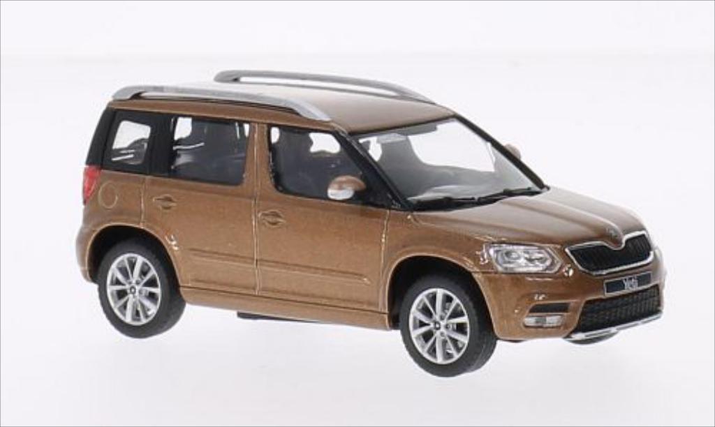 Skoda Yeti 1/43 Abrex metallic brown 2013 diecast model cars