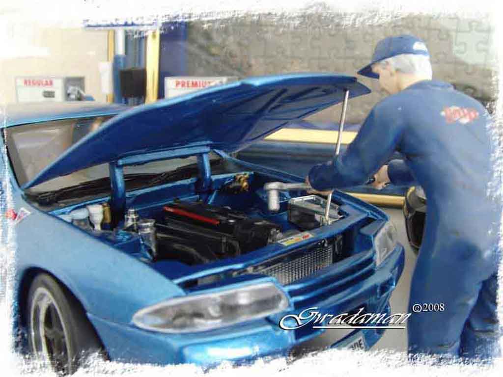 Nissan Skyline R32 drag run 1/18 Autoart