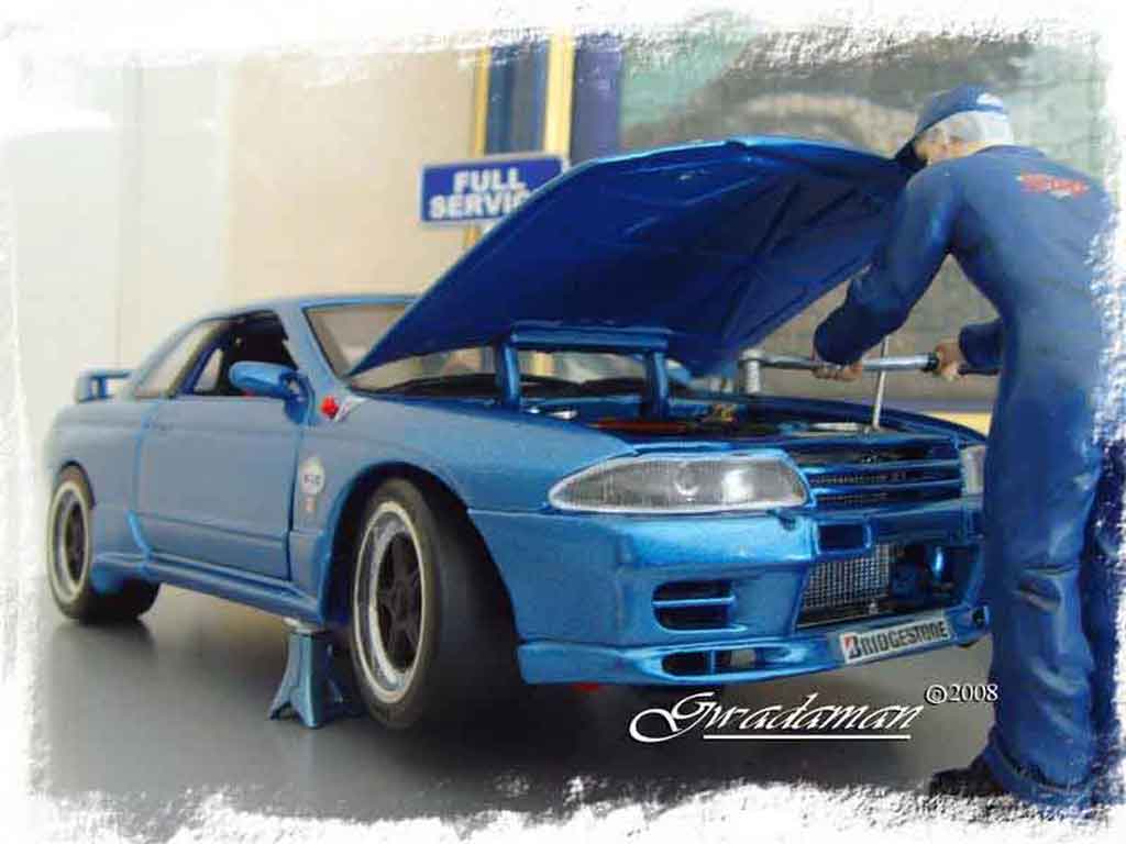 Nissan Skyline R32 1/18 Autoart R32 drag run diecast model cars