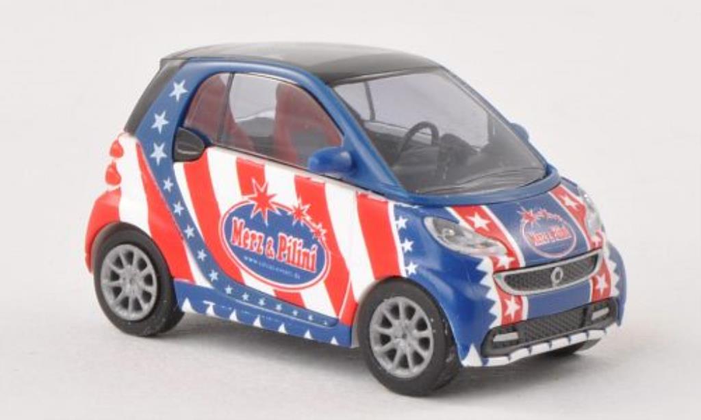 Smart ForTwo coupe 1/87 Busch Fortwo coupe Merz & Pilini 2012 diecast model cars