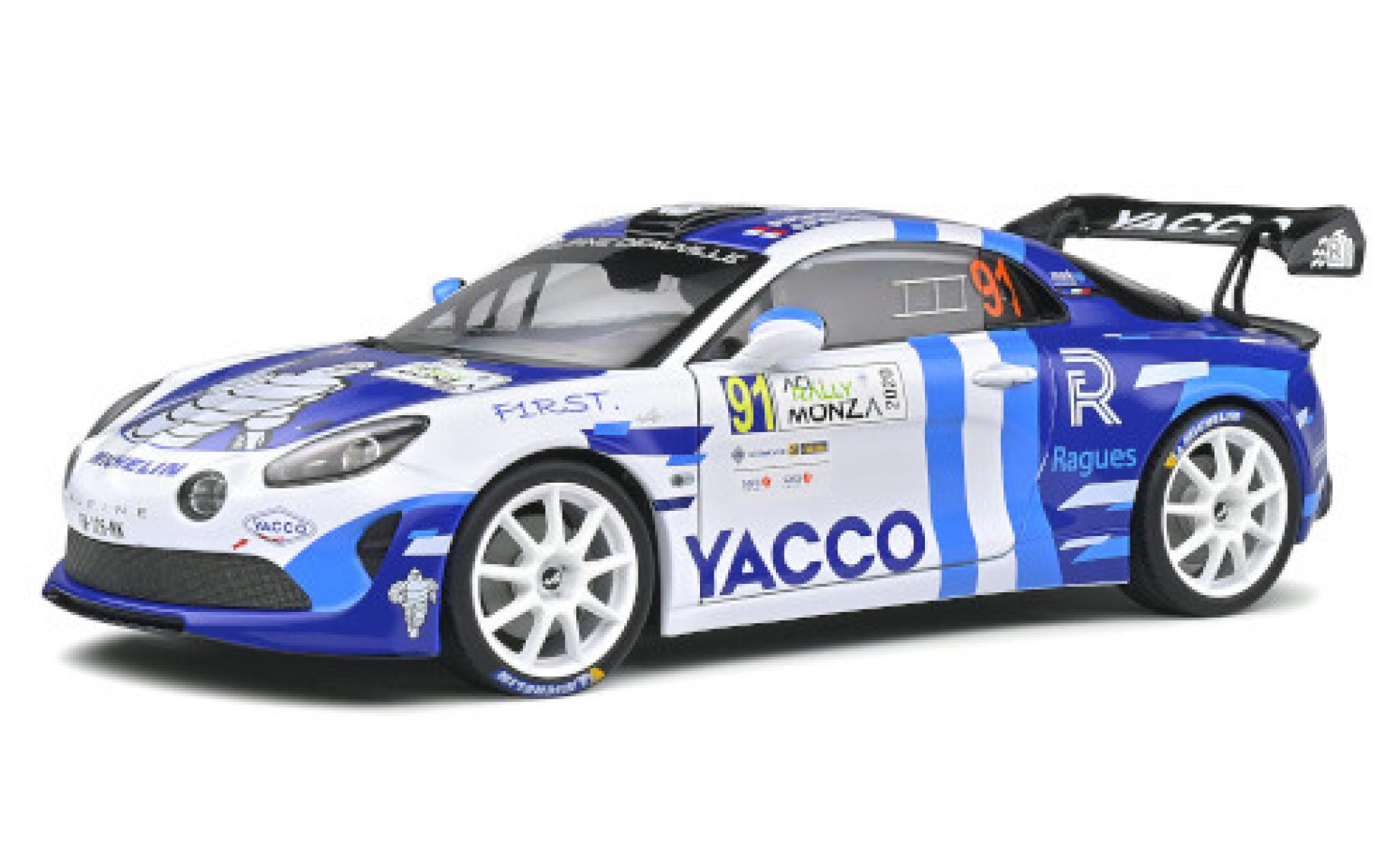 Alpine A110 1/18 Solido Rally RGT No.91 Rally WM Rally Monza 2020 P.Ragues/J.Pesenti diecast model cars