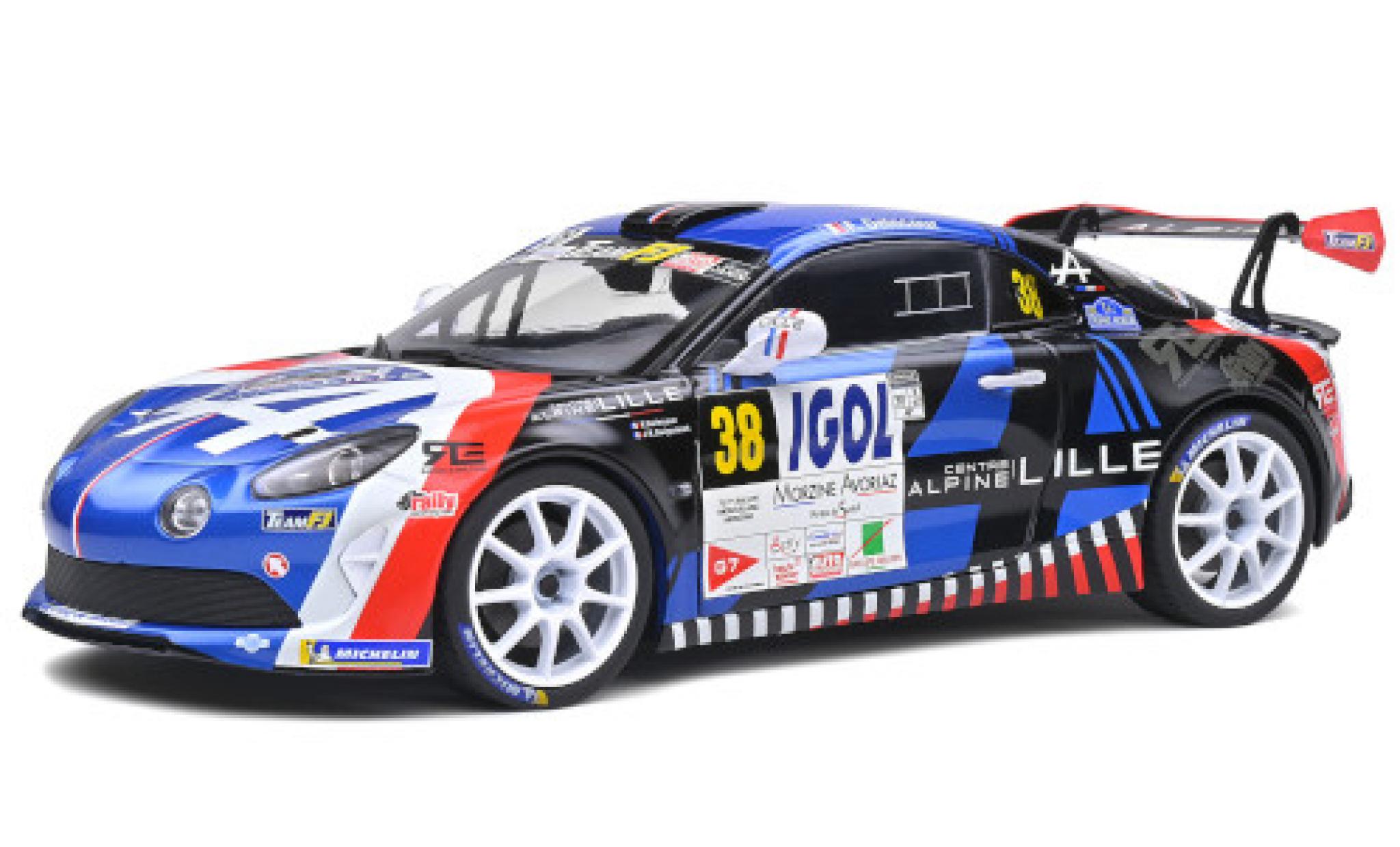 Alpine A110 1/18 Solido RGT No.38 Team FJ Rally du Mont Blanc 2020 F.Delecour diecast model cars