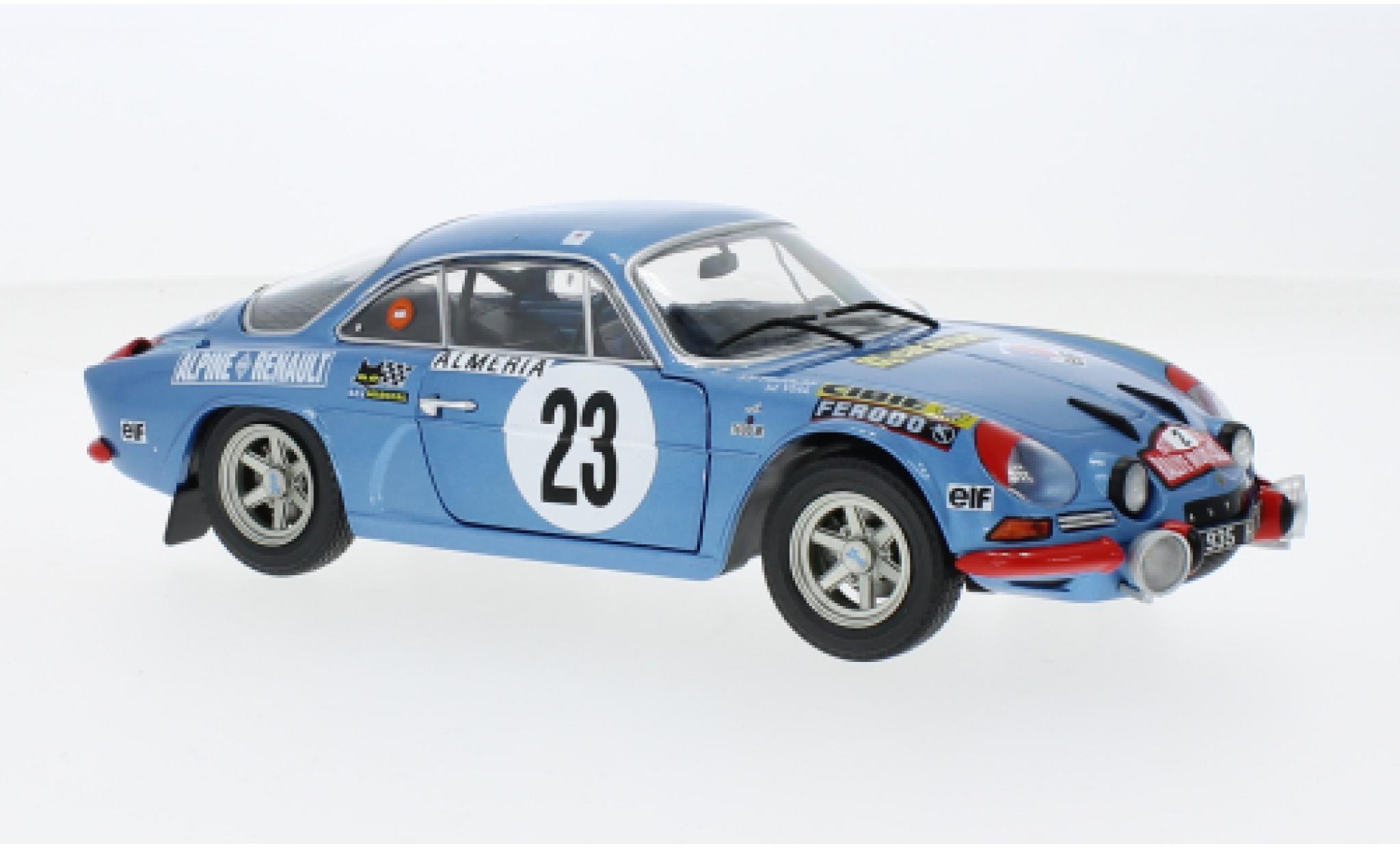 Alpine A110 1/18 Solido Renault No.23 Rally Monte Carlo 1972 1:18 diecast model cars