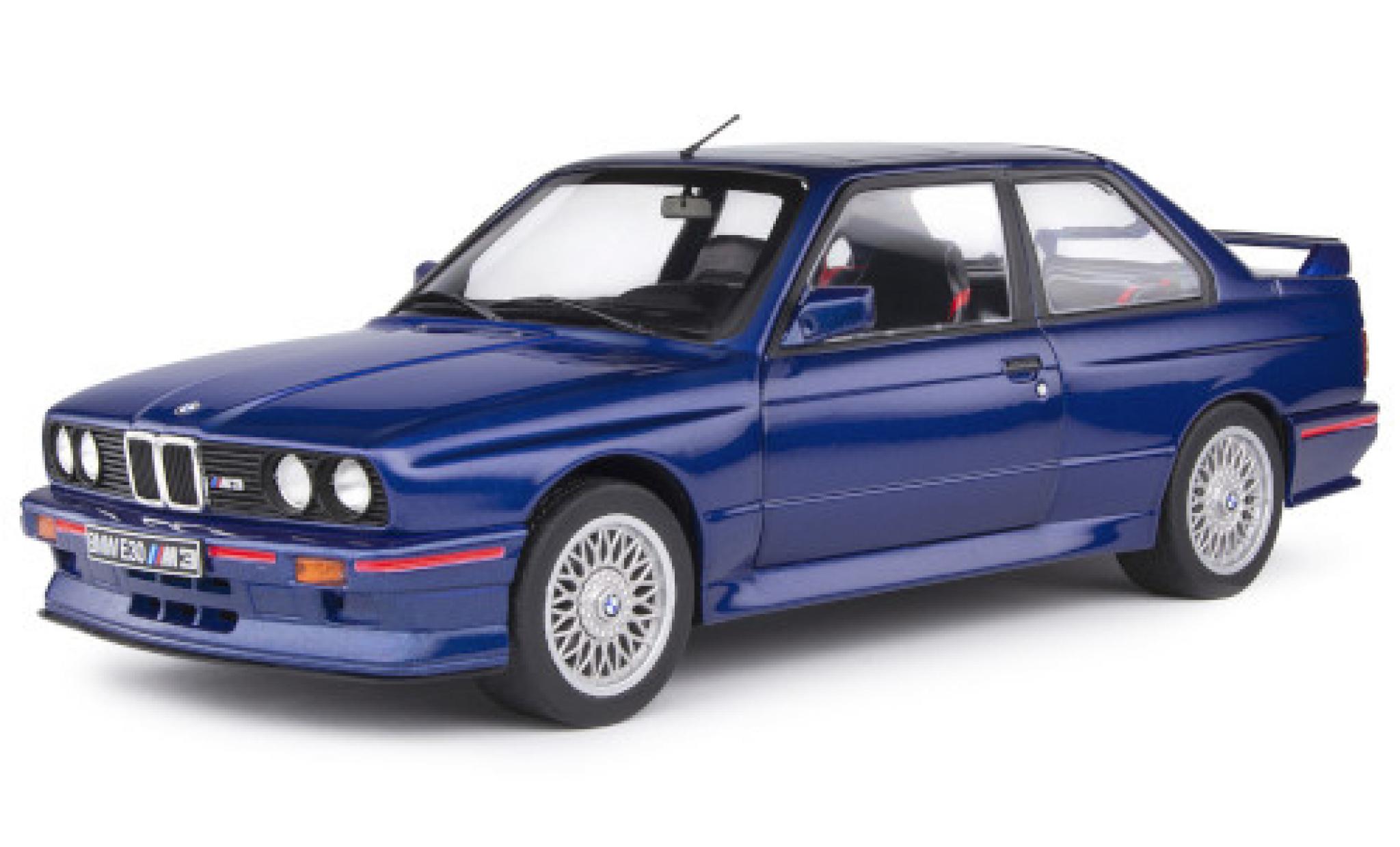 Bmw M3 1/18 Solido (E30) metallic blue/Dekor 1990 y compris les Decals diecast model cars