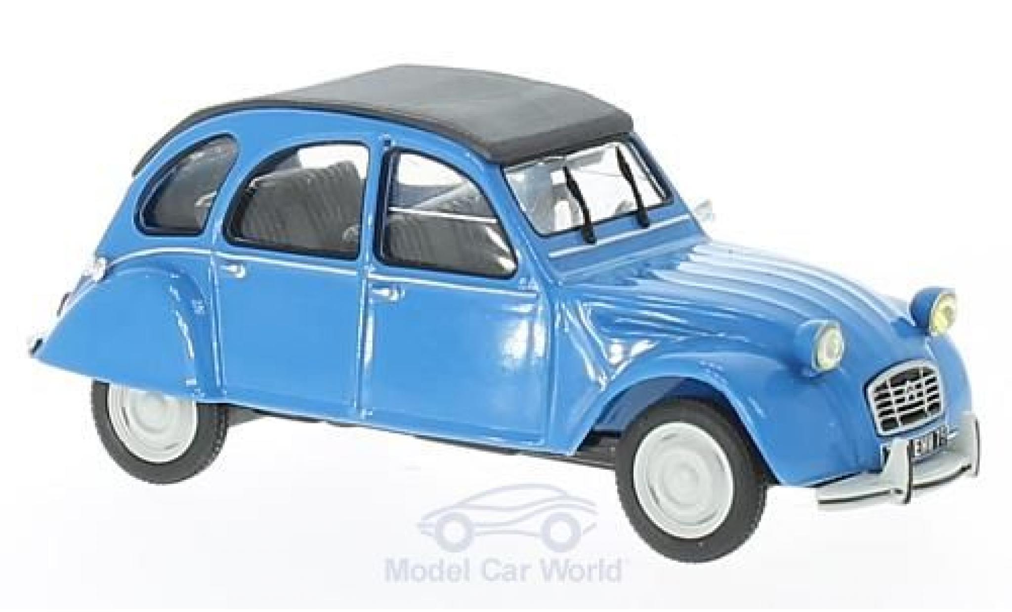Citroen 2CV 1/43 Solido 6 blue 1978 diecast model cars