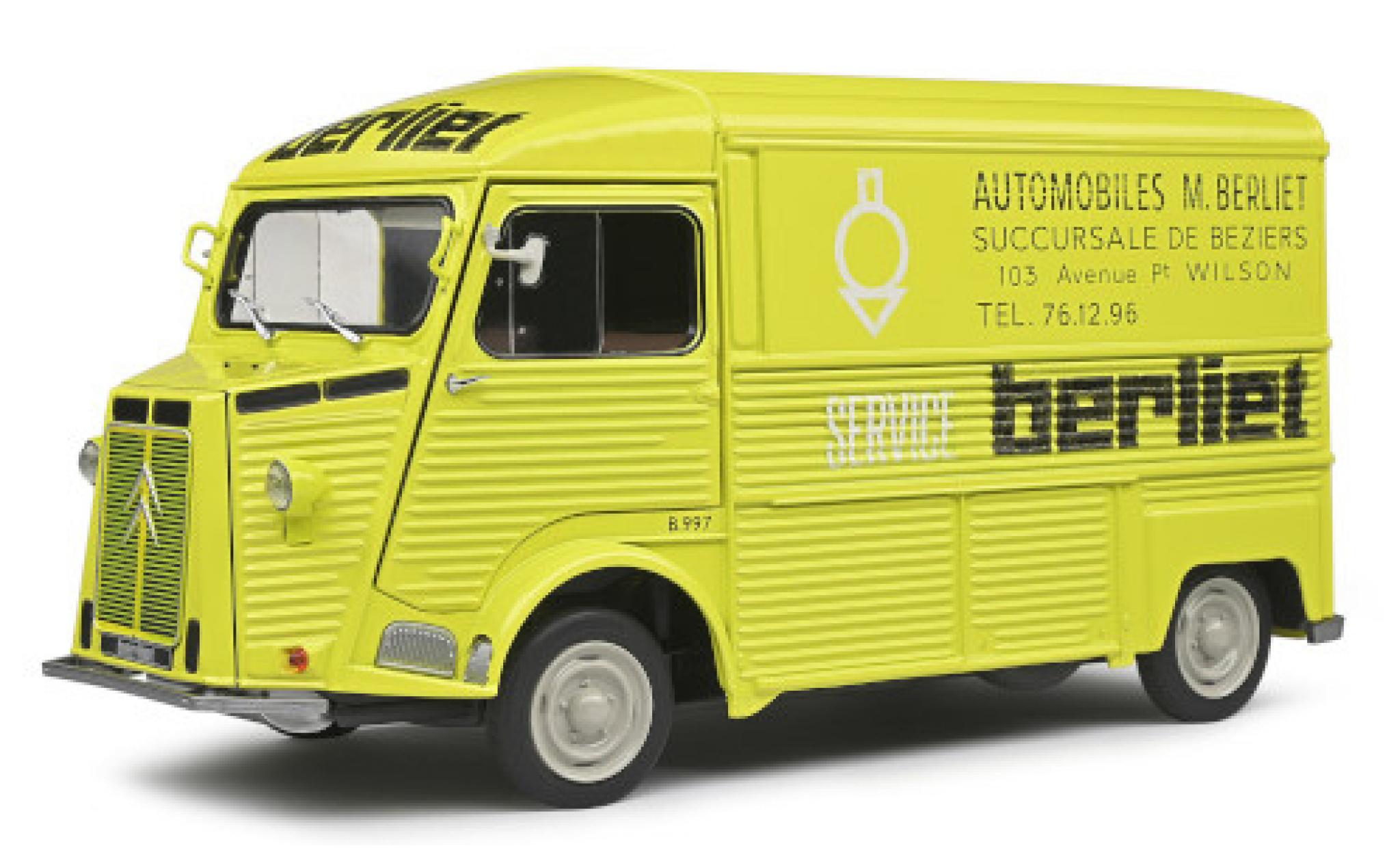 Citroen Type HY 1/18 Solido Service Berliet 1969 diecast model cars