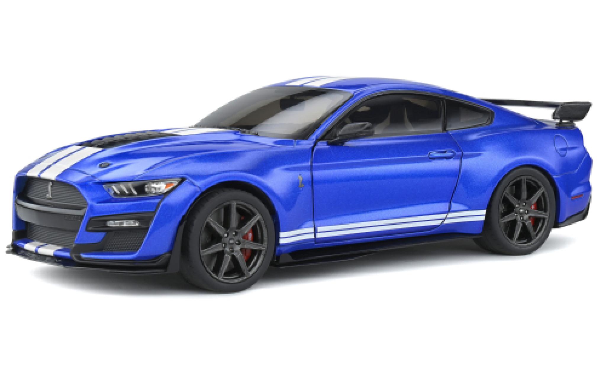 Ford Mustang 1/18 Solido Shelby GT 500 Fast Track metallic blue/white 2020 diecast model cars