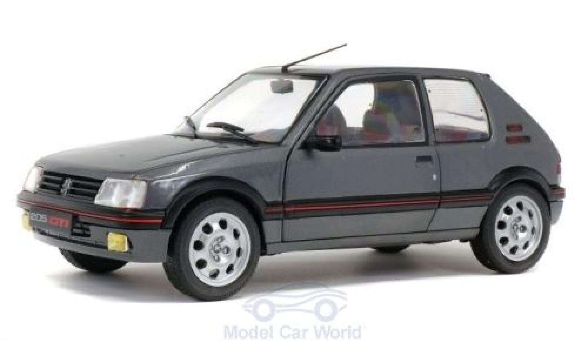 Peugeot 205 1/18 Solido 1.9 GTi metallic grey 1988 diecast model cars