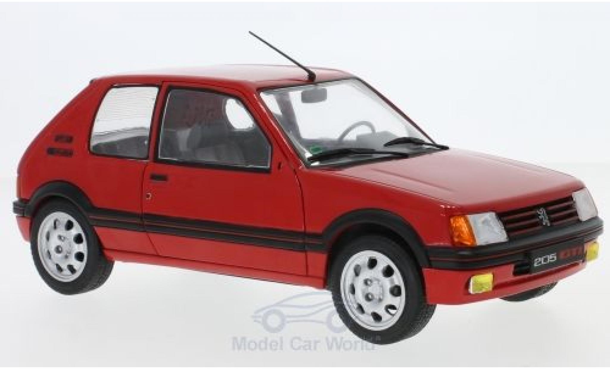 Peugeot 205 GTI 1/18 Solido GTI 1.9 red 1988 diecast model cars