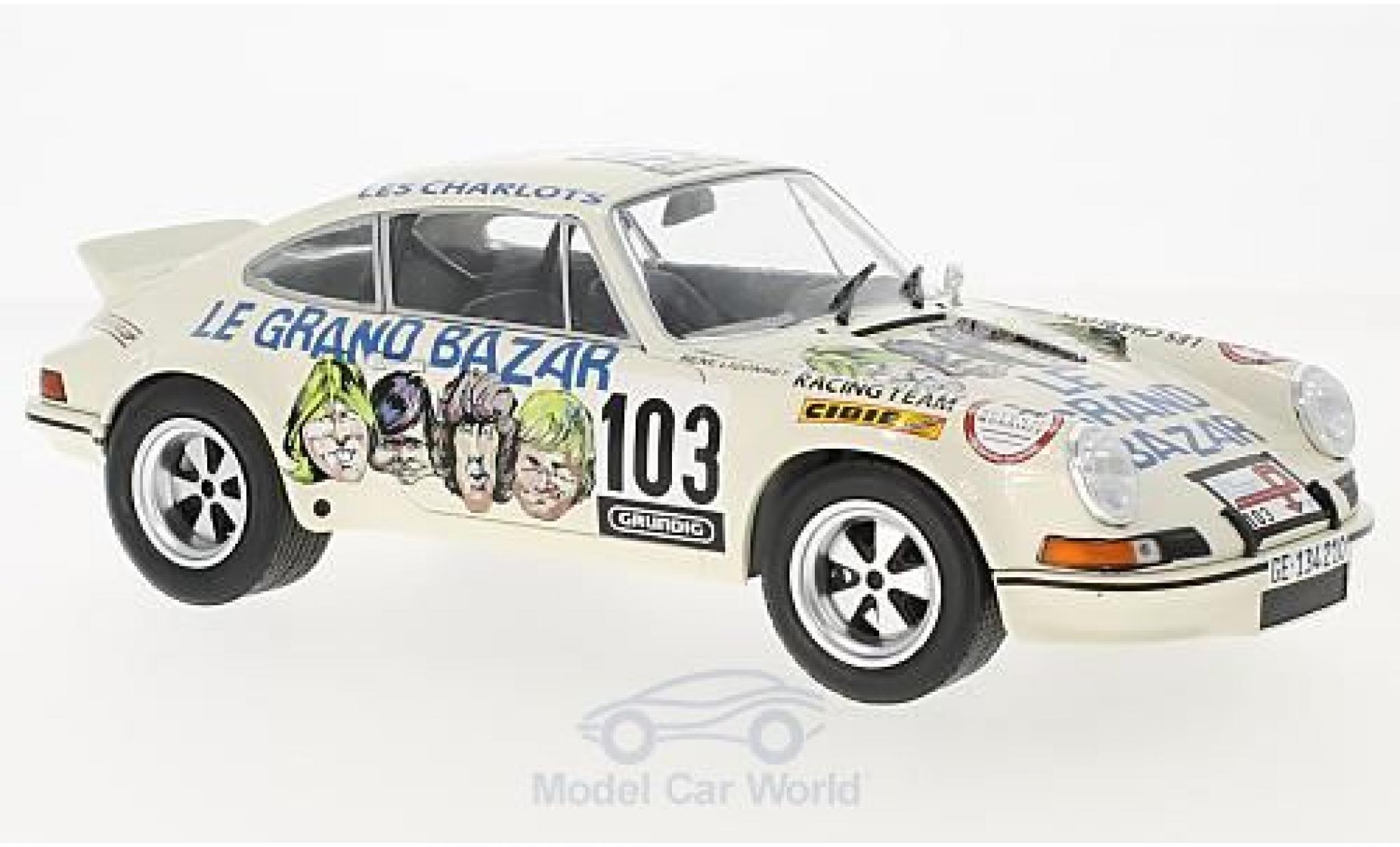 Porsche 911 SC 1/18 Solido RSR No.103 Le Grand Bazar Tour de France Auto 1973 H.Bayard/R.Ligonnet diecast model cars