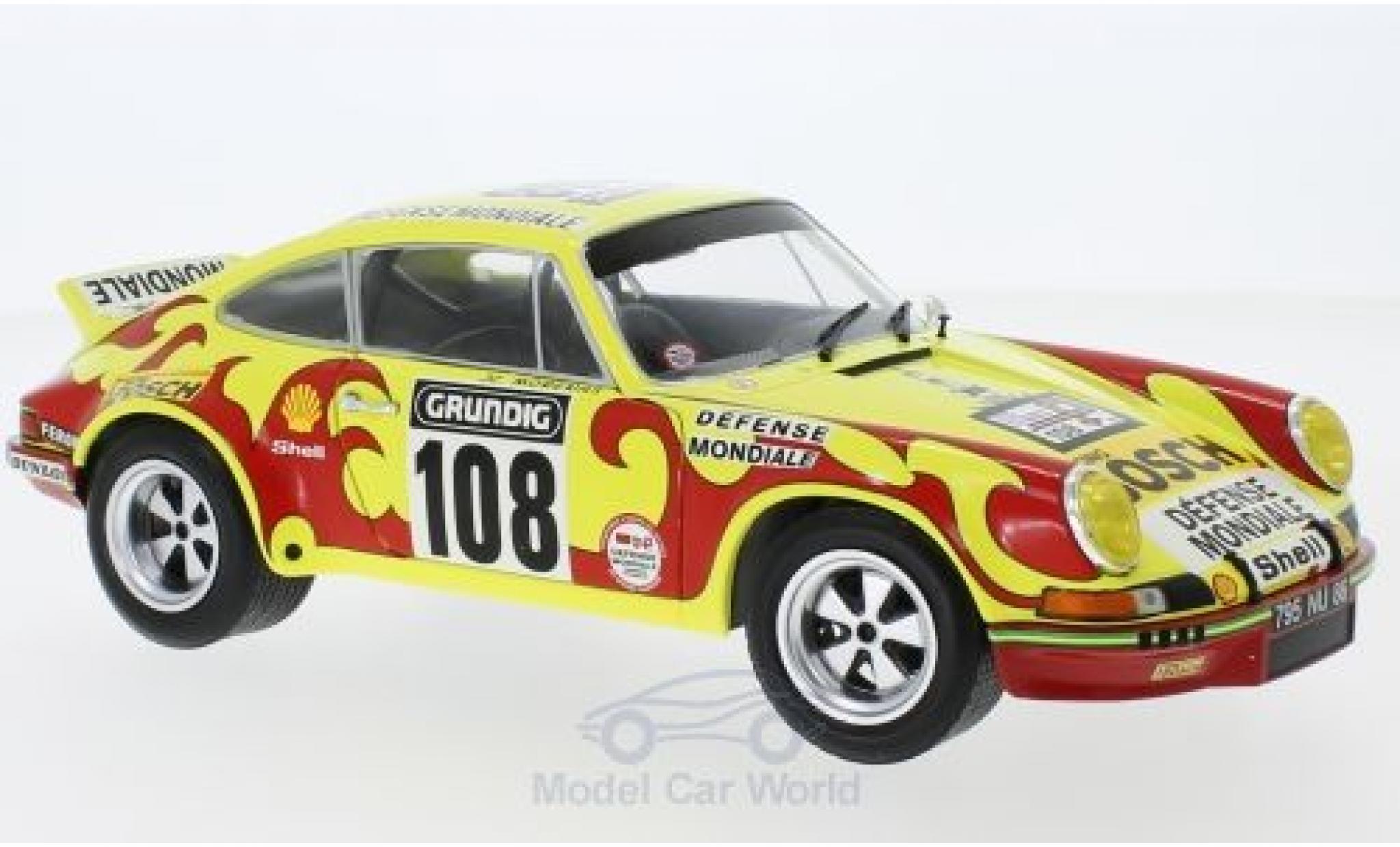 Porsche 911 1/18 Solido RSR No.108 Sonauto Tour de France Auto 1973 C.Ballot-Lena/J.C.Morenas diecast model cars