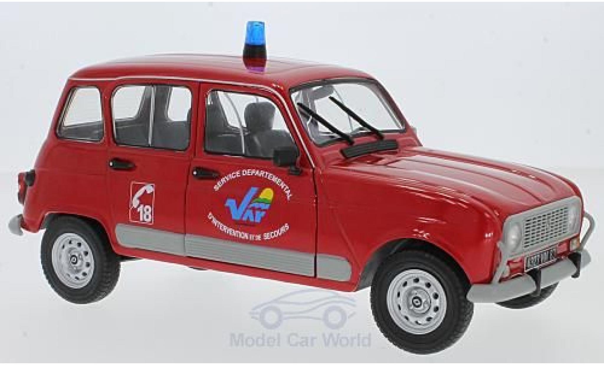 Renault 4 L 1/18 Solido GTL Fire brigade diecast model cars