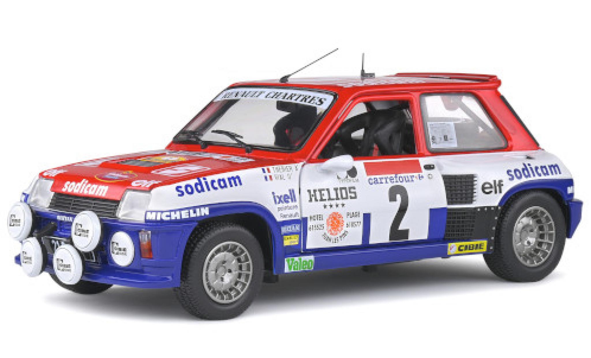 Renault 5 1/18 Solido Turbo No.2 Team Galtier Sodicam Rally EM Rally Antibes 1983 y compris les Decals J-L.Therier/M.Vial diecast model cars