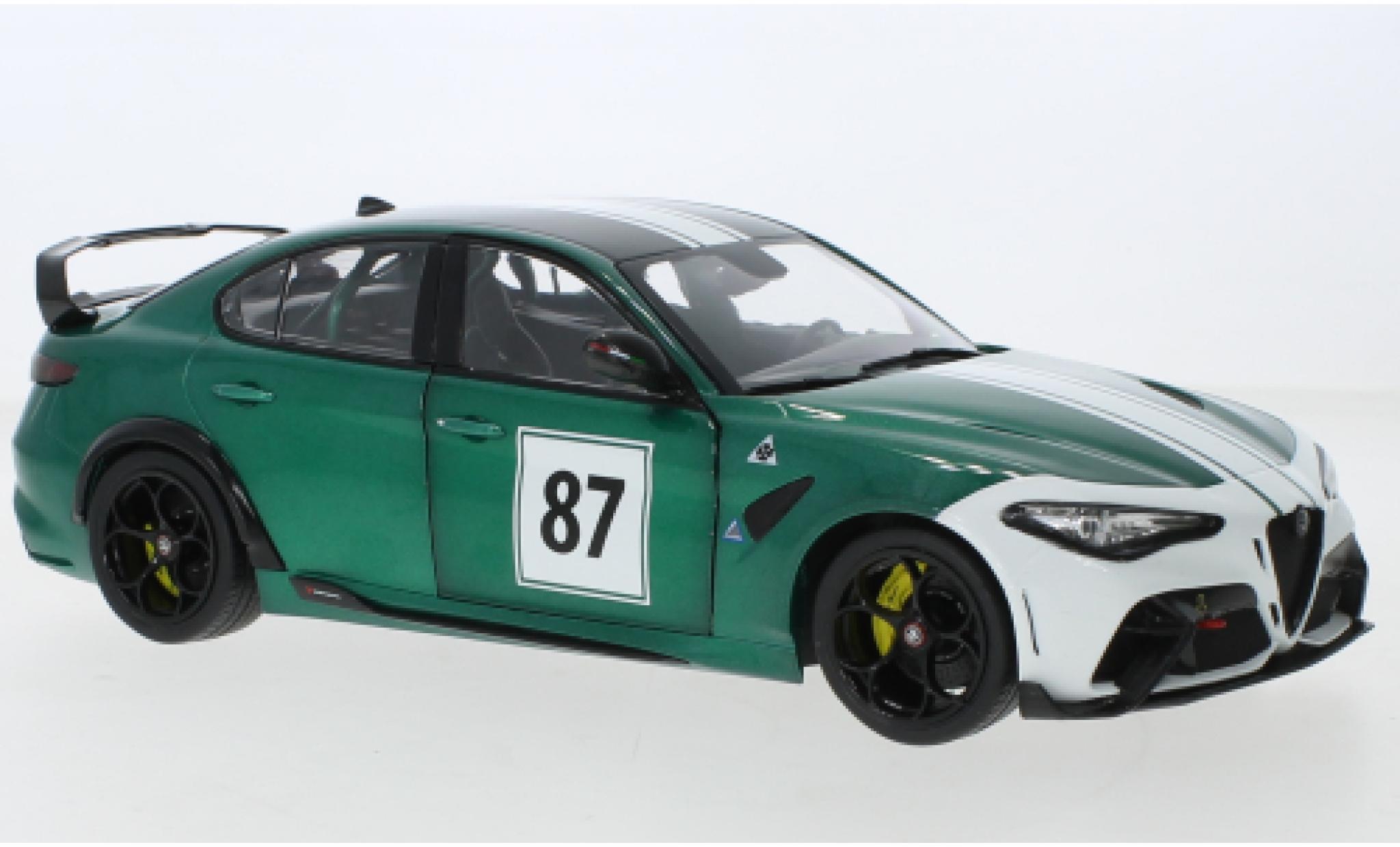 Alfa Romeo Giulia 1/18 Solido GTAM metallise green No.87 2021 diecast model cars