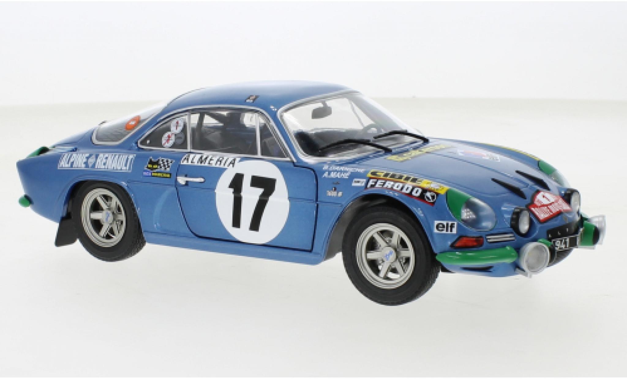 Alpine A110 1/18 Solido Renault 1600S No.17 Rally Monte Carlo 1972 diecast model cars