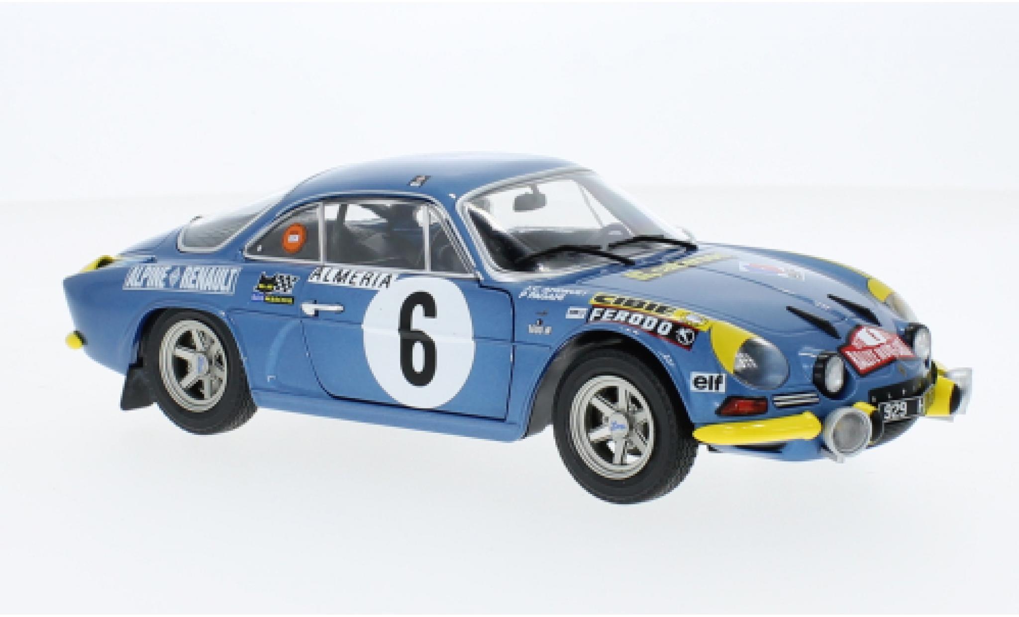 Alpine A110 1/18 Solido Renault 1600S No.6 Rally Monte Carlo 1972 diecast model cars