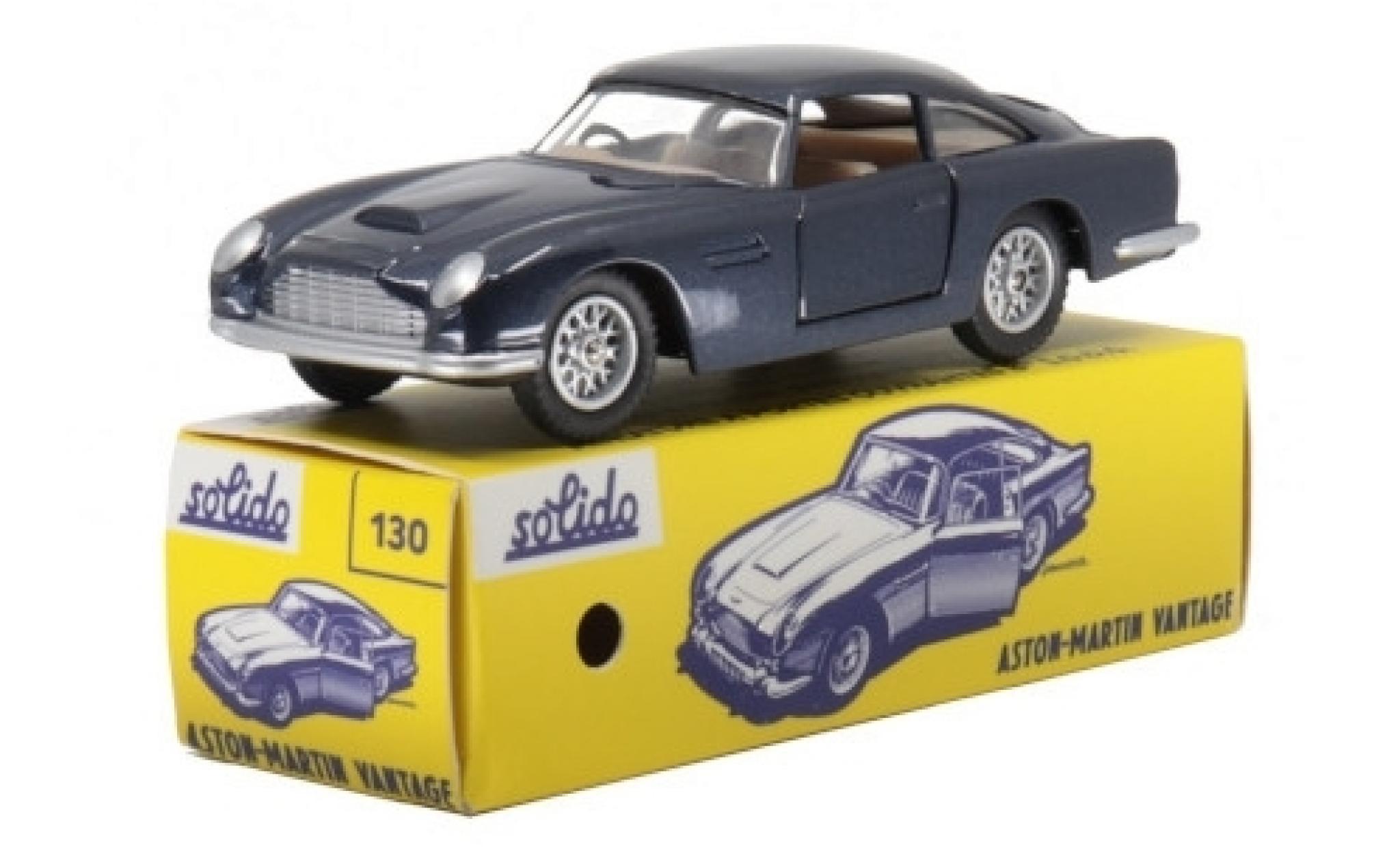 Aston Martin DB5 1/43 Solido Vantage blue fonc&eacute; 1964 diecast model cars