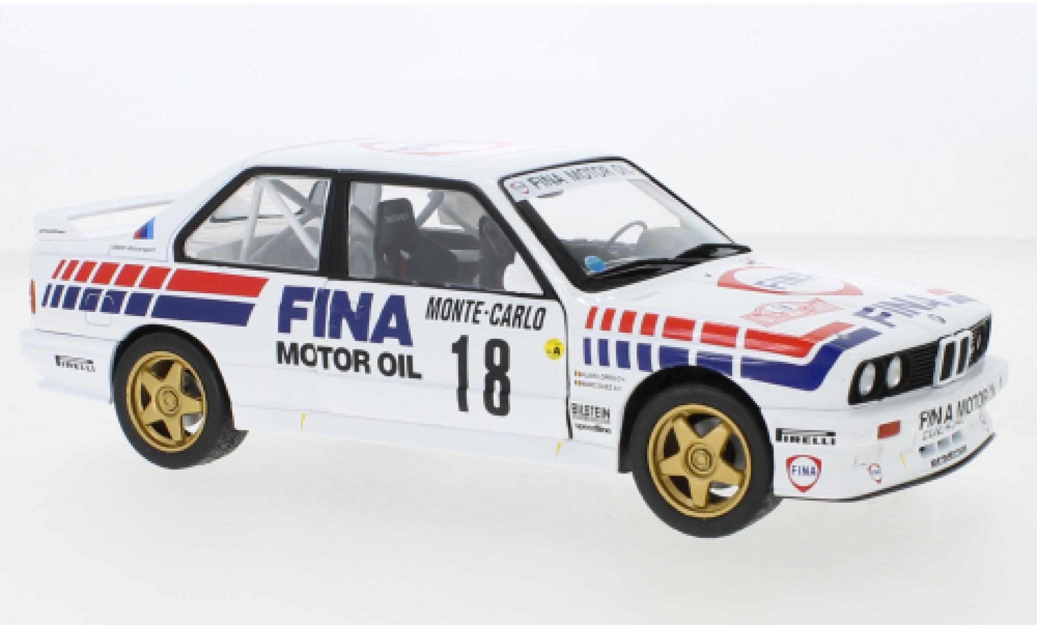 Bmw M3 1/18 Solido (E30) No.18 Fina Rally WM Rally Monte Carlo 1988 diecast model cars