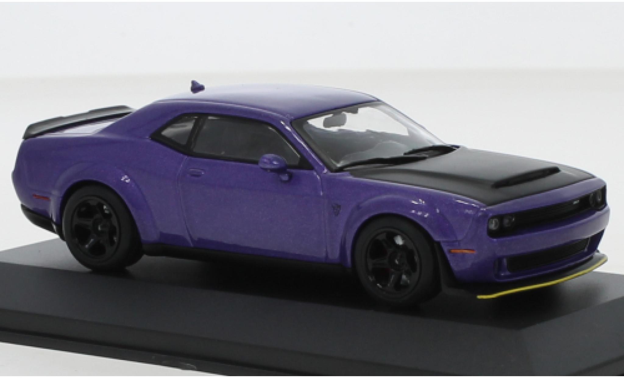 Dodge Challenger 1/43 Solido SRT Demon V8 6.2 metallise lila/black 2018 diecast model cars