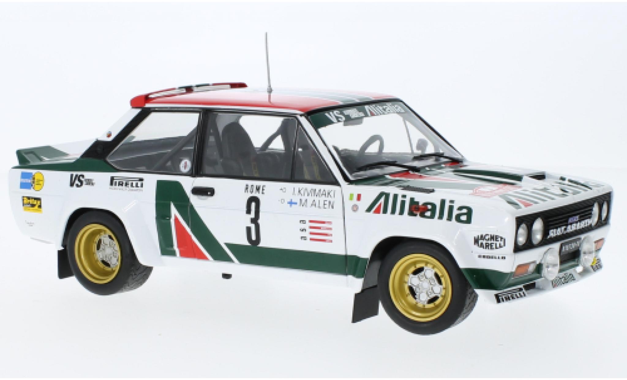 Fiat 131 1/18 Solido Abarth No.3 Alitalia Rally WM Rally Monte Carlo 1979 diecast model cars