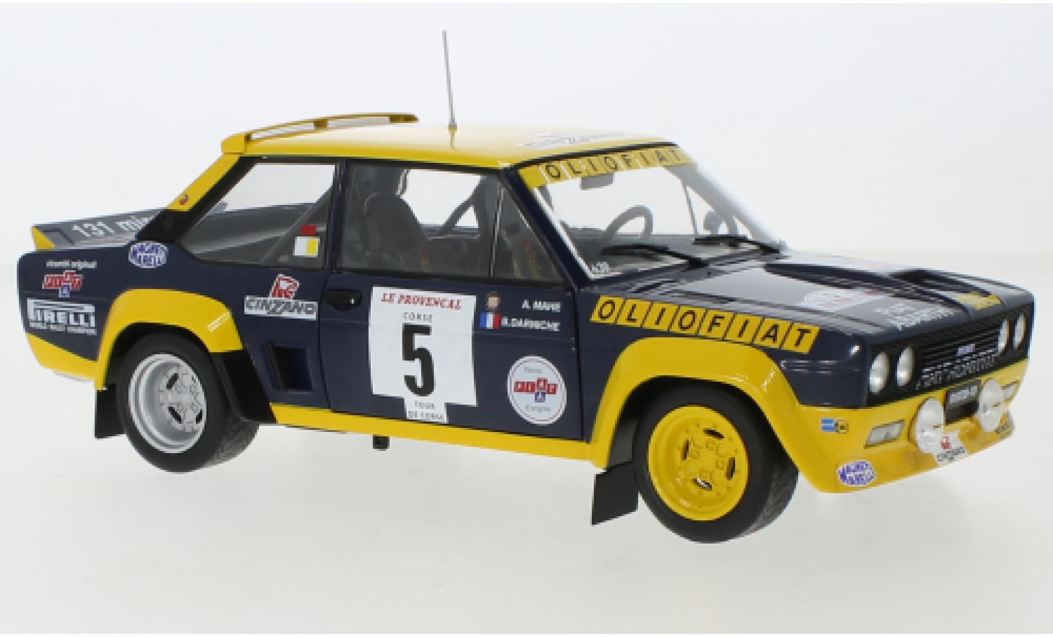 Fiat 131 1/18 Solido Abarth No.5 Olio Rally WM Tour de Corse 1977 diecast model cars