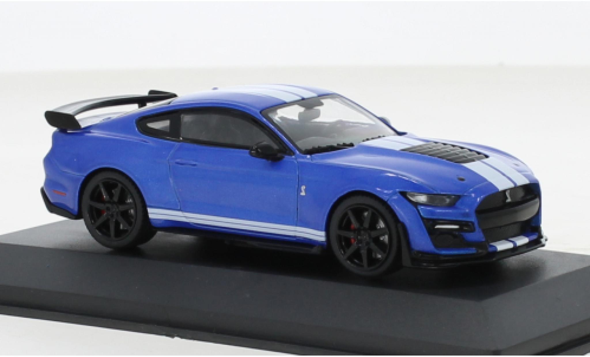 Shelby GT 500 1/43 Solido Ford Mustang Fast Track metallise blue/white 2020 diecast model cars