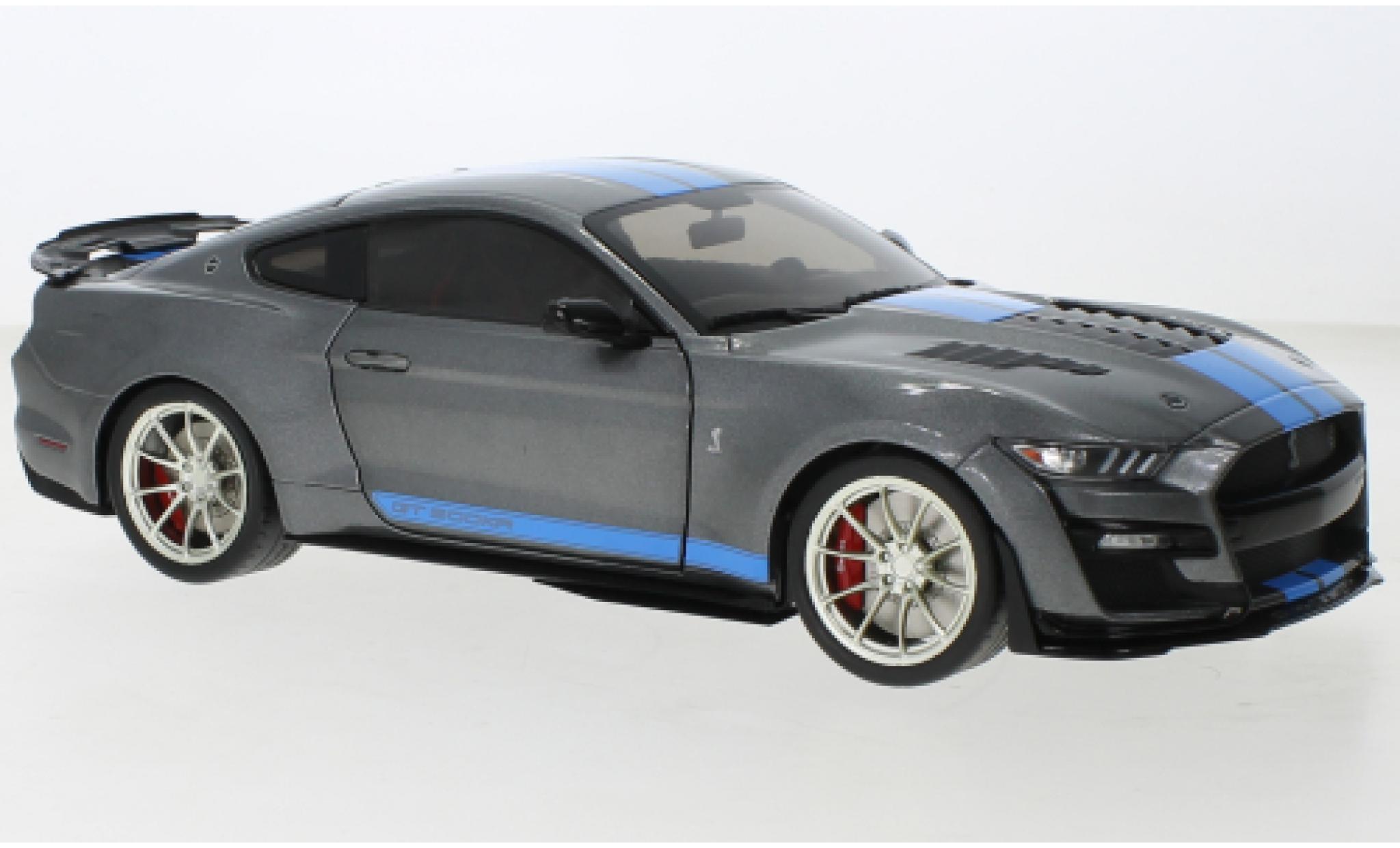 Shelby GT 500 1/18 Solido Ford Mustang KR grey/blue 2022 diecast model cars