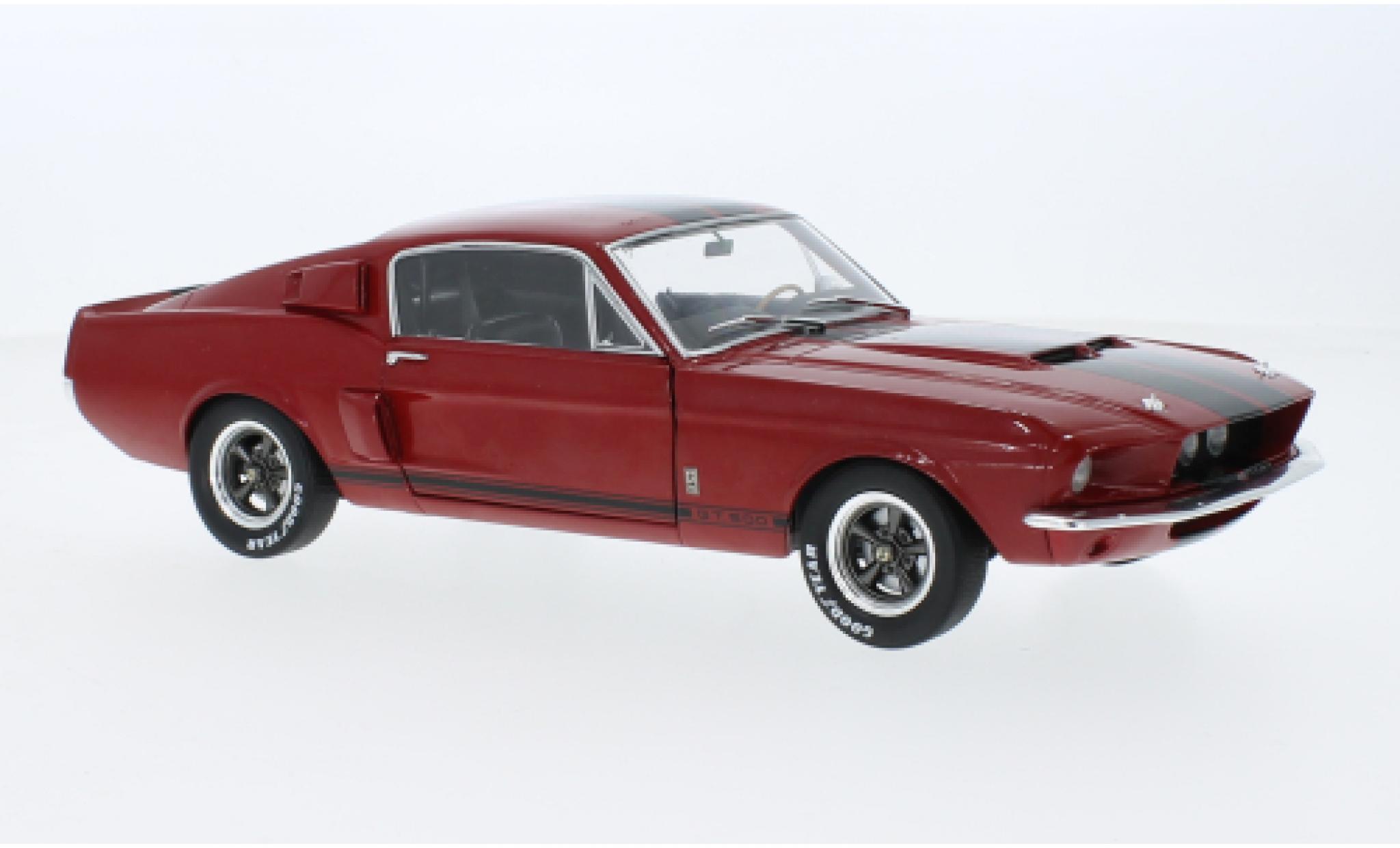 Shelby GT 500 1/18 Solido Ford Mustang metallise red fonc&eacute;/black 1967 diecast model cars