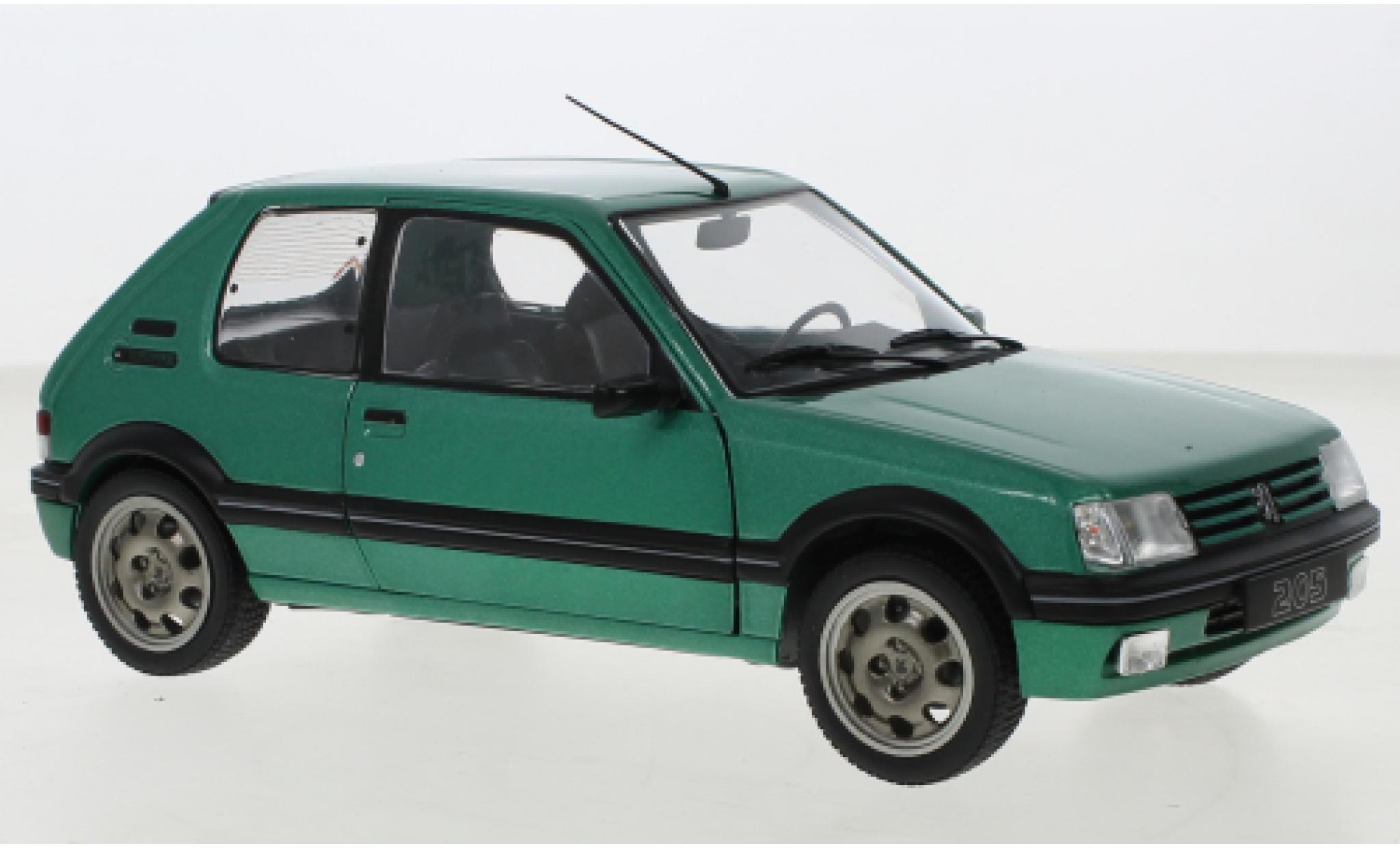 Peugeot 205 1/18 Solido GTI Griffe metallise green 1992 diecast model cars