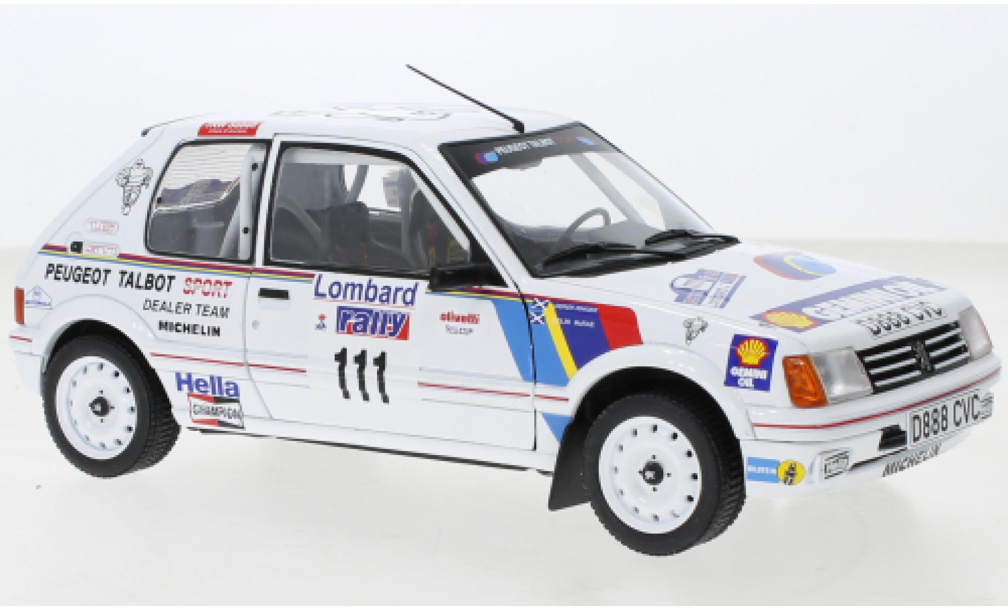 Peugeot 205 1/18 Solido GTI No.111 Rally WM RAC Rally 1988 diecast model cars