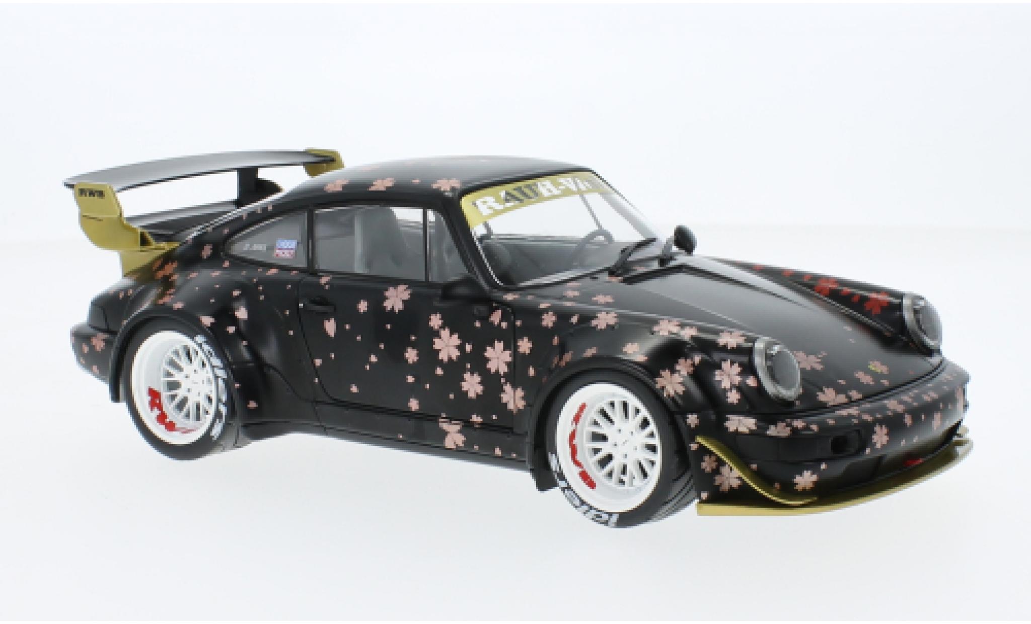 Porsche 964 RWB 1/18 Solido 911  matte noir/D&eacute;corer Aoki 2021 diecast model cars