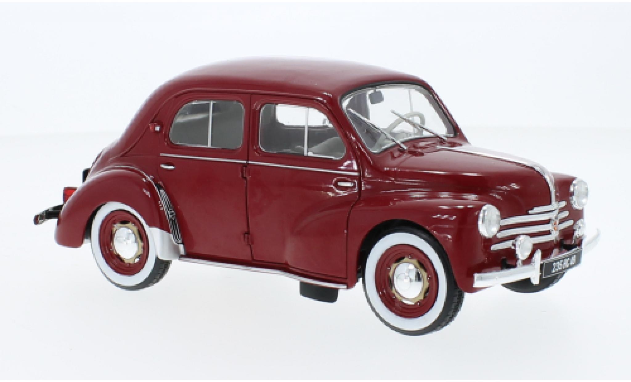 Renault 4CV 1/18 Solido red fonc&eacute; 1956 diecast model cars