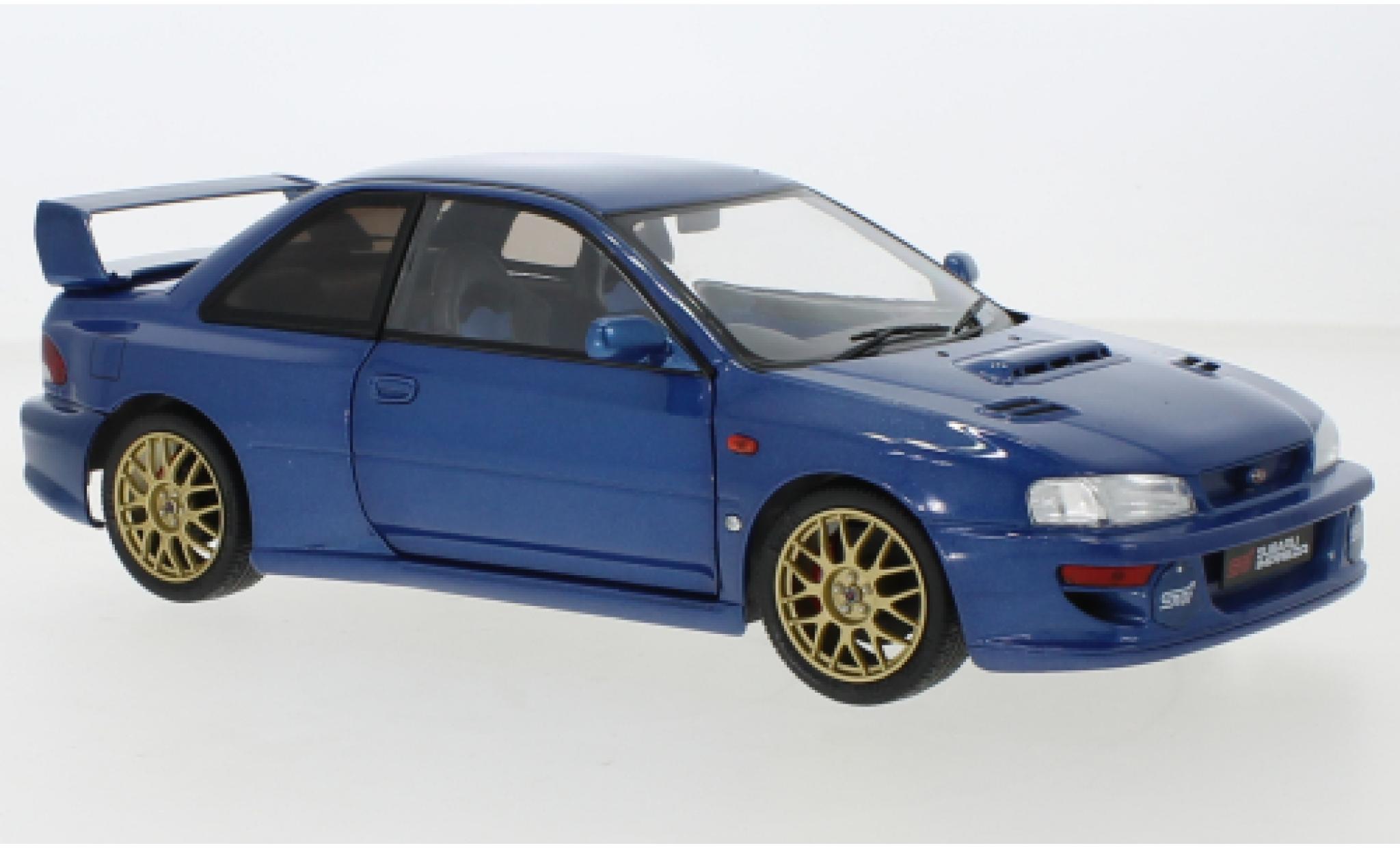 Subaru Impreza 1/18 Solido (22B) STi metallise blue RHD 1998 diecast model cars