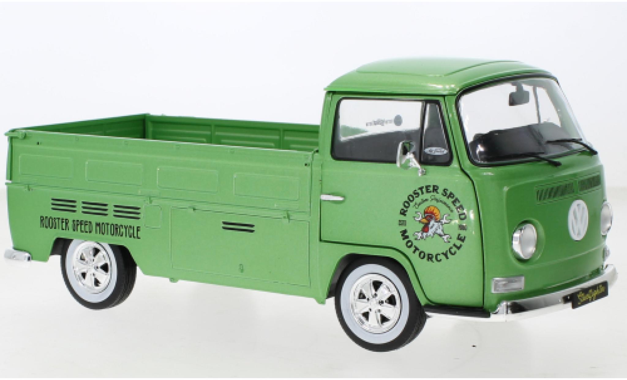 Volkswagen T2 1/18 Solido Pick Up Douane metallise la chaux Rooster Speed 1968 diecast model cars