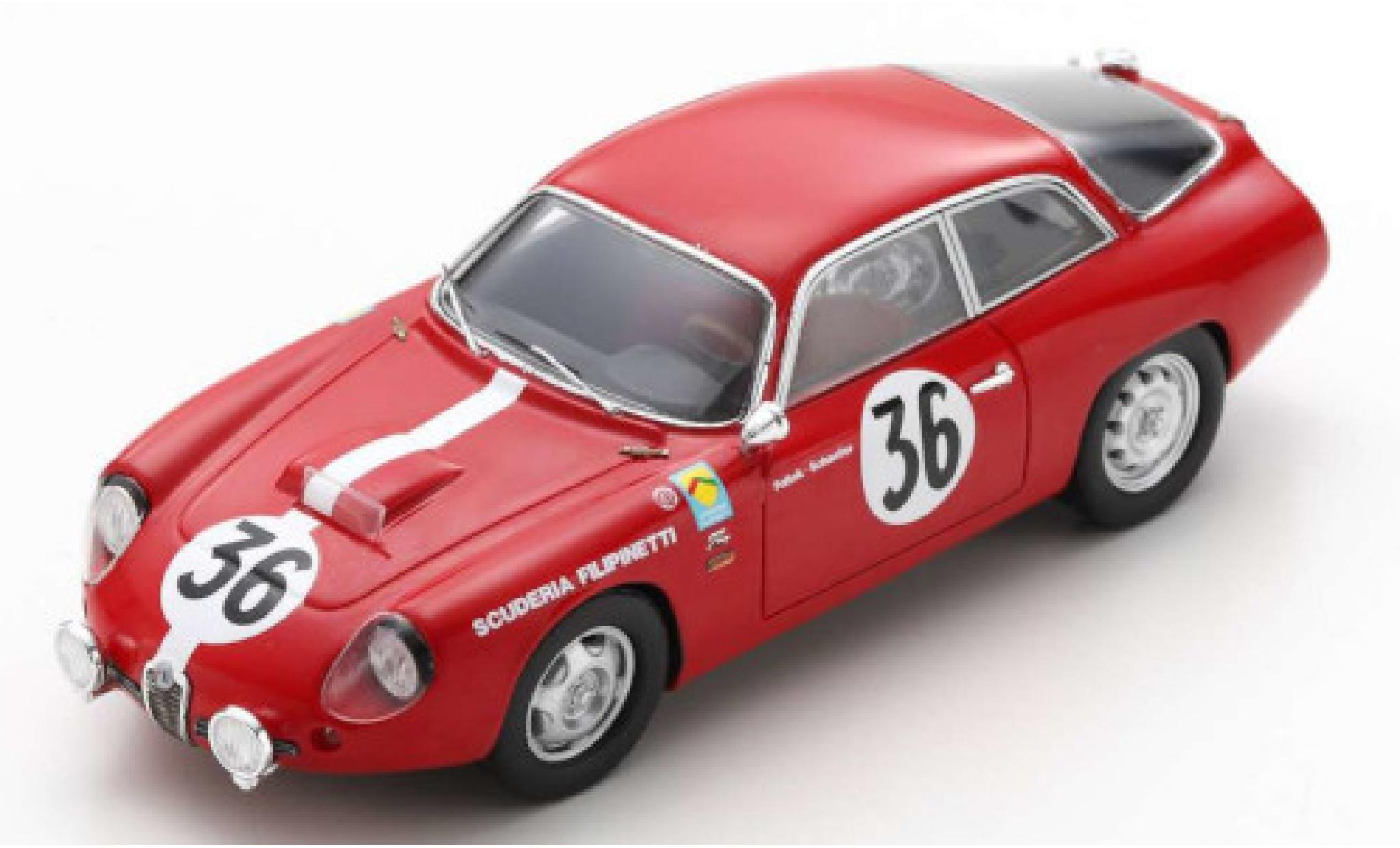 Alfa Romeo Giulietta 1/43 Spark GZ No.36 Scuderia Filipinetti 24h Le Mans 1963 K.Foitek/A.Sch&auml;fer diecast model cars