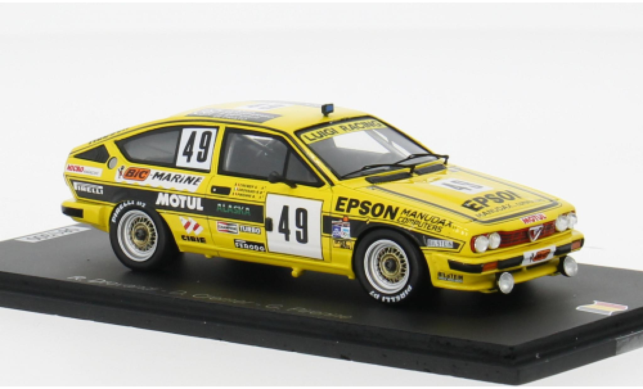 Alfa Romeo GT 1/43 Spark V 6 24h Spa 1984 #49 1:43 diecast model cars
