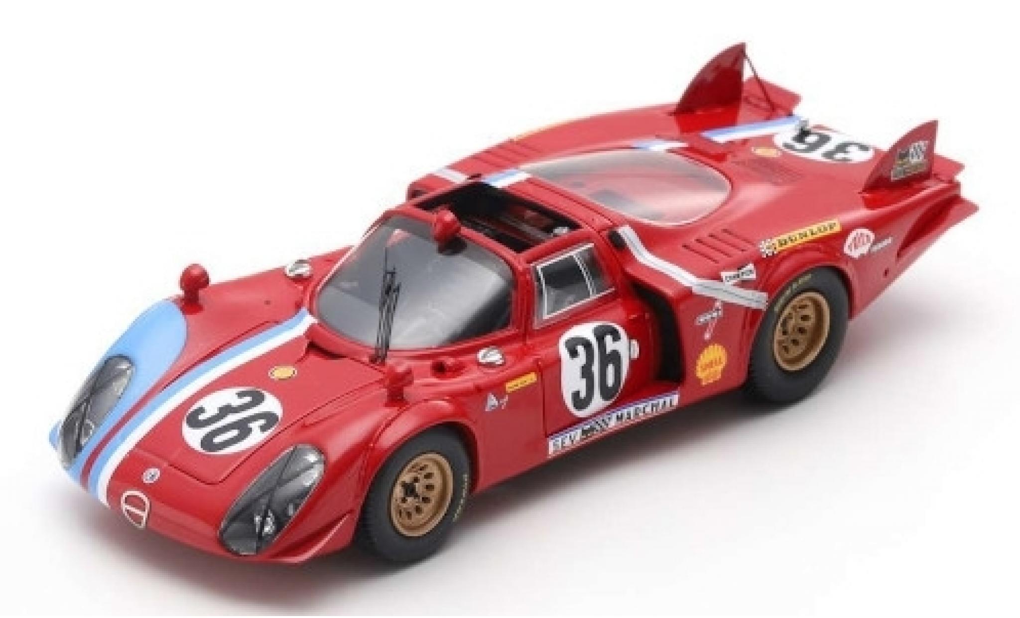 Alfa Romeo T33 1/43 Spark /2 No.36 24h Le Mans 1969 T.Pilette/R.Slotemaker diecast model cars