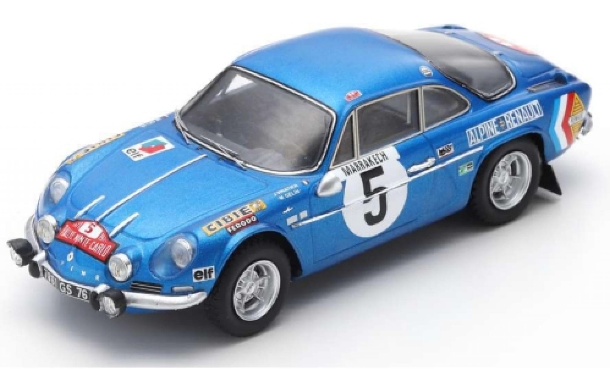 Alpine A110 1/43 Spark No.5 Rally Monte Carlo 1971 J.Vinatier/P.du Pasquier diecast model cars