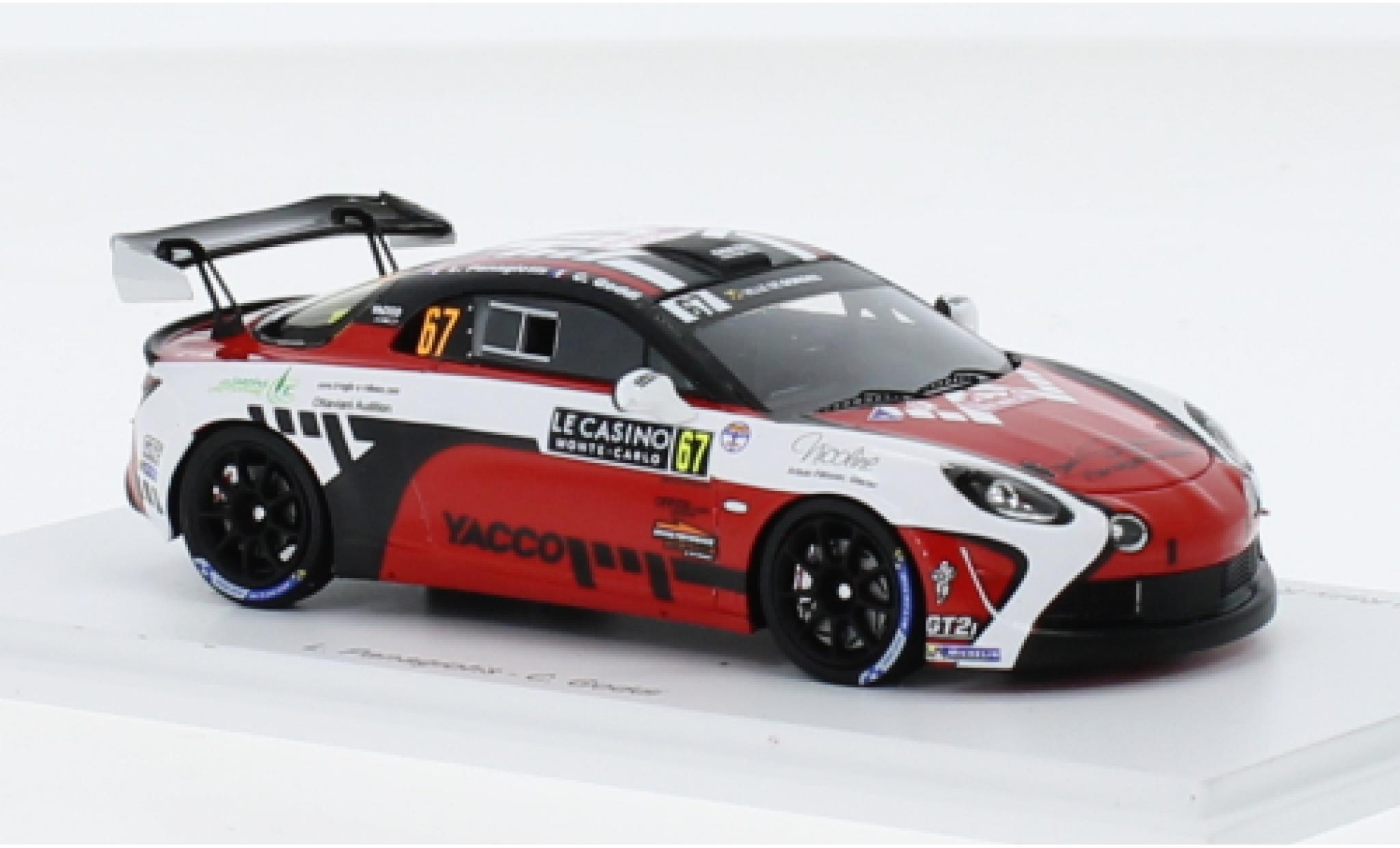 Alpine A110 1/43 Spark Rally RGT No.67 Chazel Technologie Course Rally WM Rally Monte Carlo 2023 1:43 diecast model cars