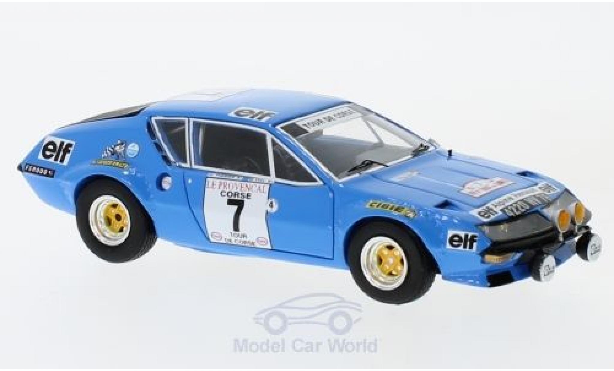 Alpine A310 1/43 Spark No.7 Rally WM Rally Tour de Corse 1974 J-L.Therier/N.Vial diecast model cars