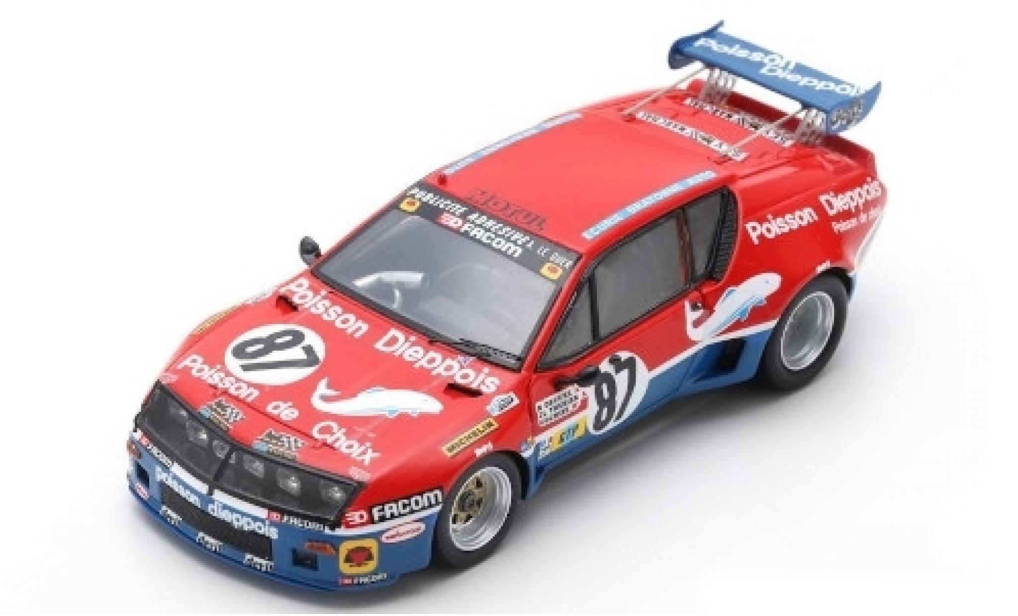 Alpine A310 1/43 Spark Renault No.87 24h Le Mans 1977 J-L.Therier/B.Decure/Cochise diecast model cars