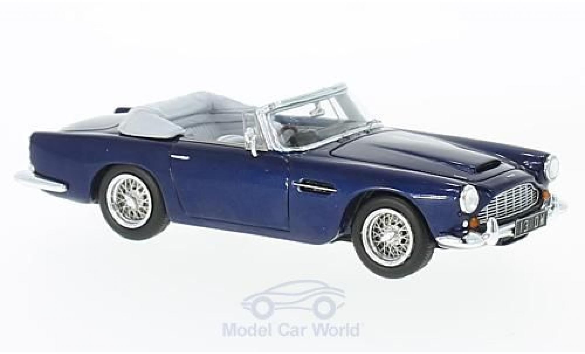 Aston Martin DB4 1/43 Spark Convertible metallic blue RHD 1962 diecast model cars