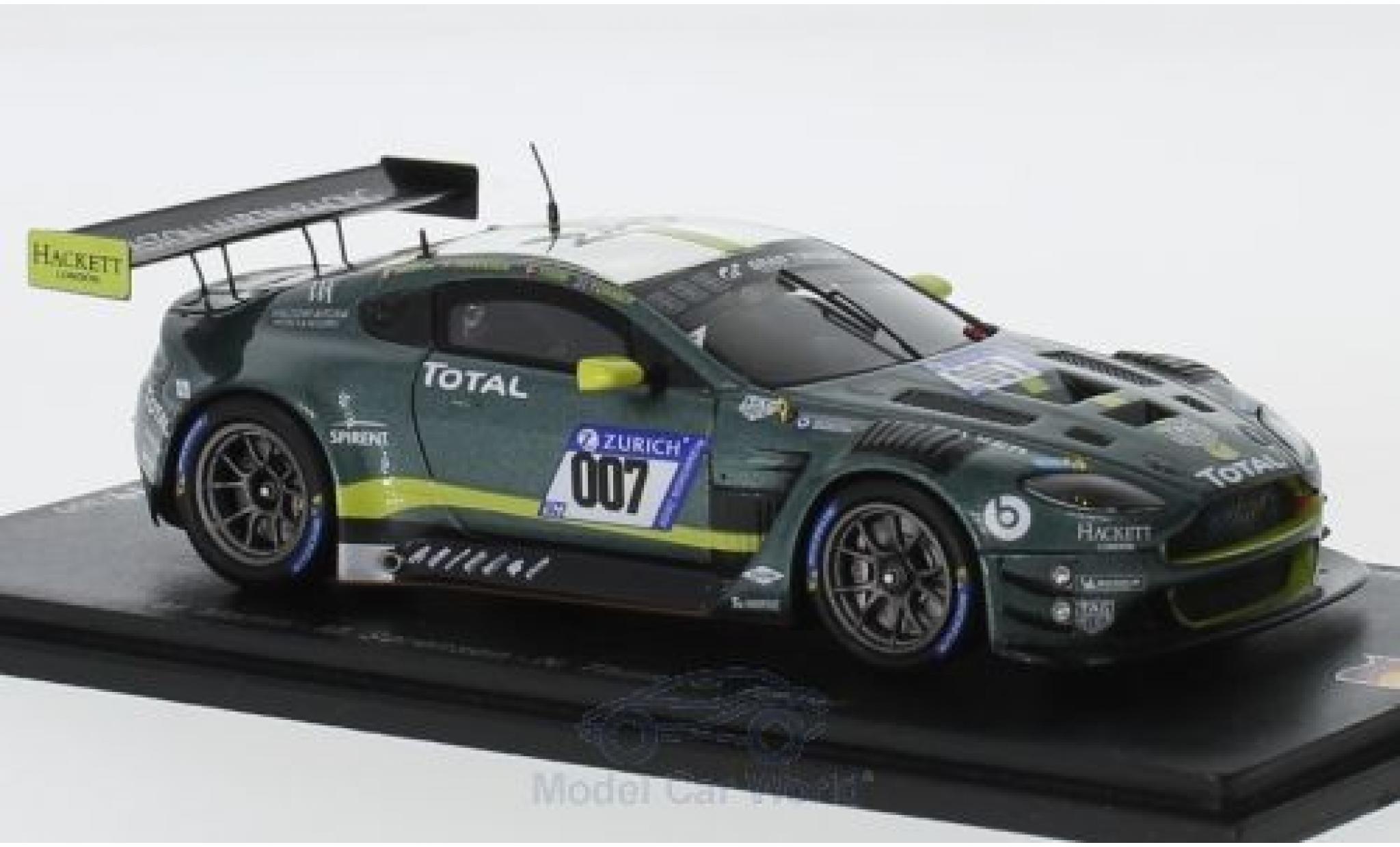 Aston Martin Vantage 1/43 Spark GT3 No.007 Racing 24h N&uuml;rburgring 2018 M.Martin/R.Sorenson/N.Thiim/D.Turner diecast model cars