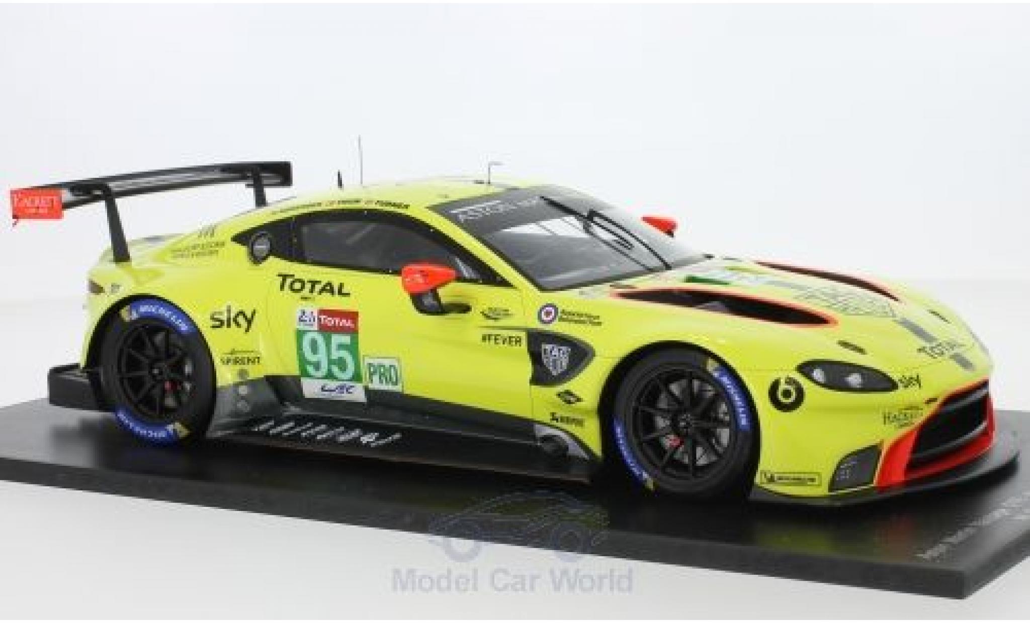 Aston Martin Vantage 1/18 Spark GTE No.95 Racing 24h Le Mans 2018 M.Sorensen/N.Thiim/D.Turner diecast model cars