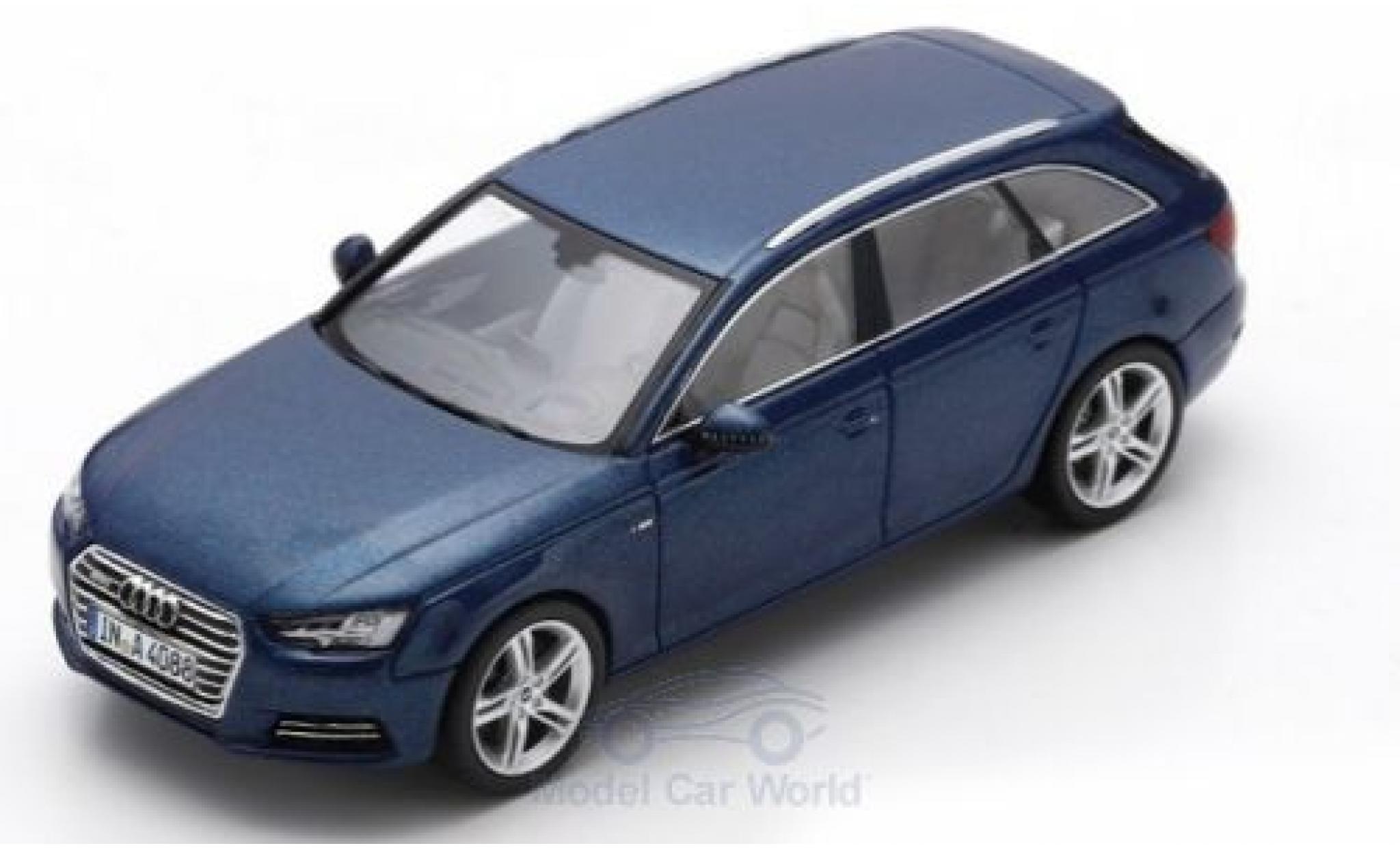 Audi A4 1/43 Spark Avant metallic blue 2016 diecast model cars