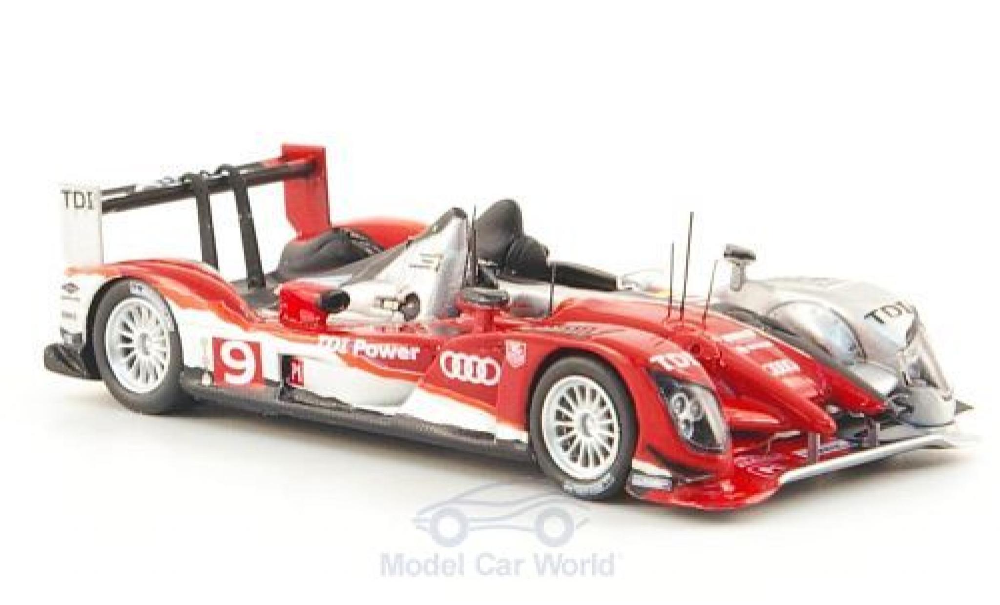Audi R15 1/87 Spark TDI + No.9 Sport Nordamerika 24h Le Mans 2010 T.Bernhard/R.Dumas/M.Rockenfeller diecast model cars