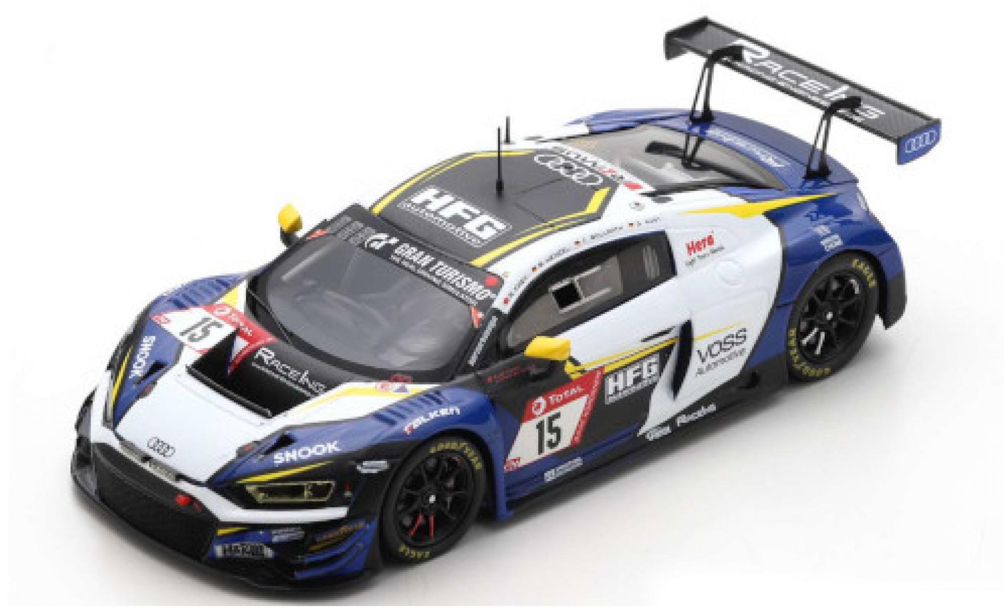 Audi R8 1/43 Spark LMS GT3 No.15 RaceIng - powered by HFG / Racing Engineers 24h N&uuml;rburgring 2020 B.Henzel/R.Frey/C.Bollrath/S.Aust diecast model cars