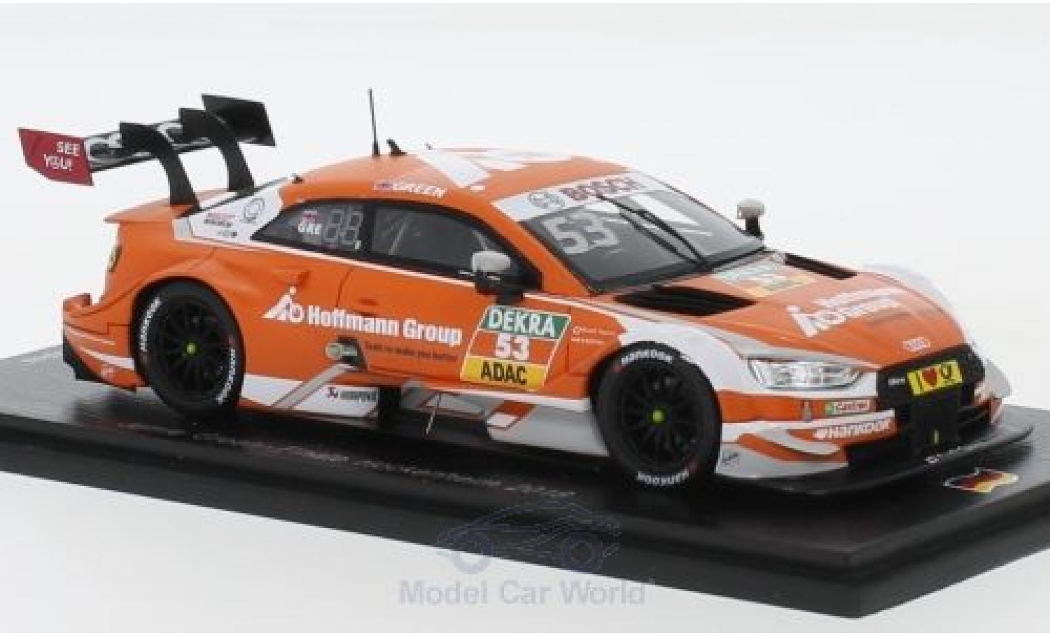 Audi RS5 DTM 1/43 Spark RS 5 DTM No.53 Sport Team Rosberg Hoffmann Group DTM Hockenheim 2018 J.Green diecast model cars