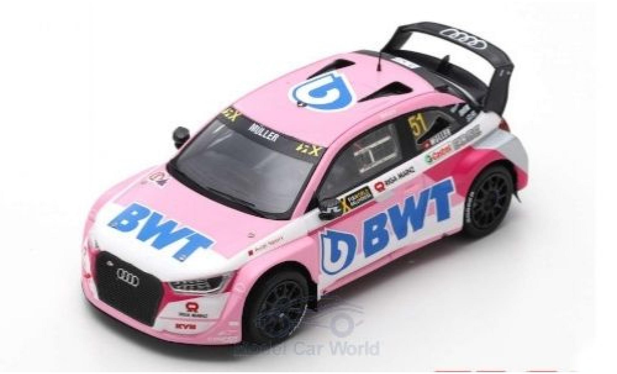 Audi S1 1/43 Spark EKS RX quattro No.51 EKS Sport BWT World RX Lettland 2018 N.M&uuml;ller diecast model cars
