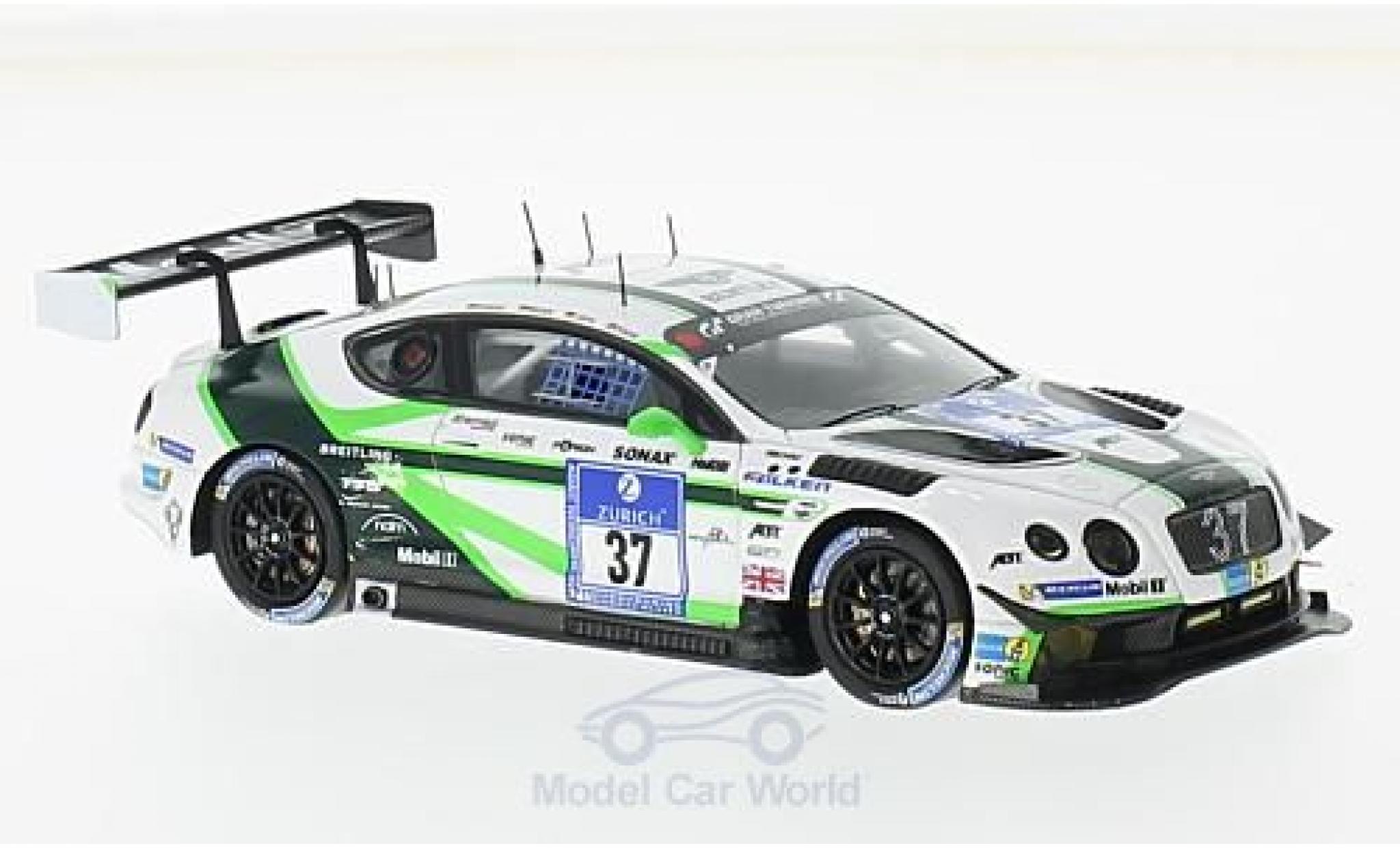 Bentley Continental T 1/43 Spark GT3 No.37 Team ABT 24h N&uuml;rburgring 2016 C.J&ouml;ns/S.Kane/M.Holzer/C.Br&uuml;ck diecast model cars